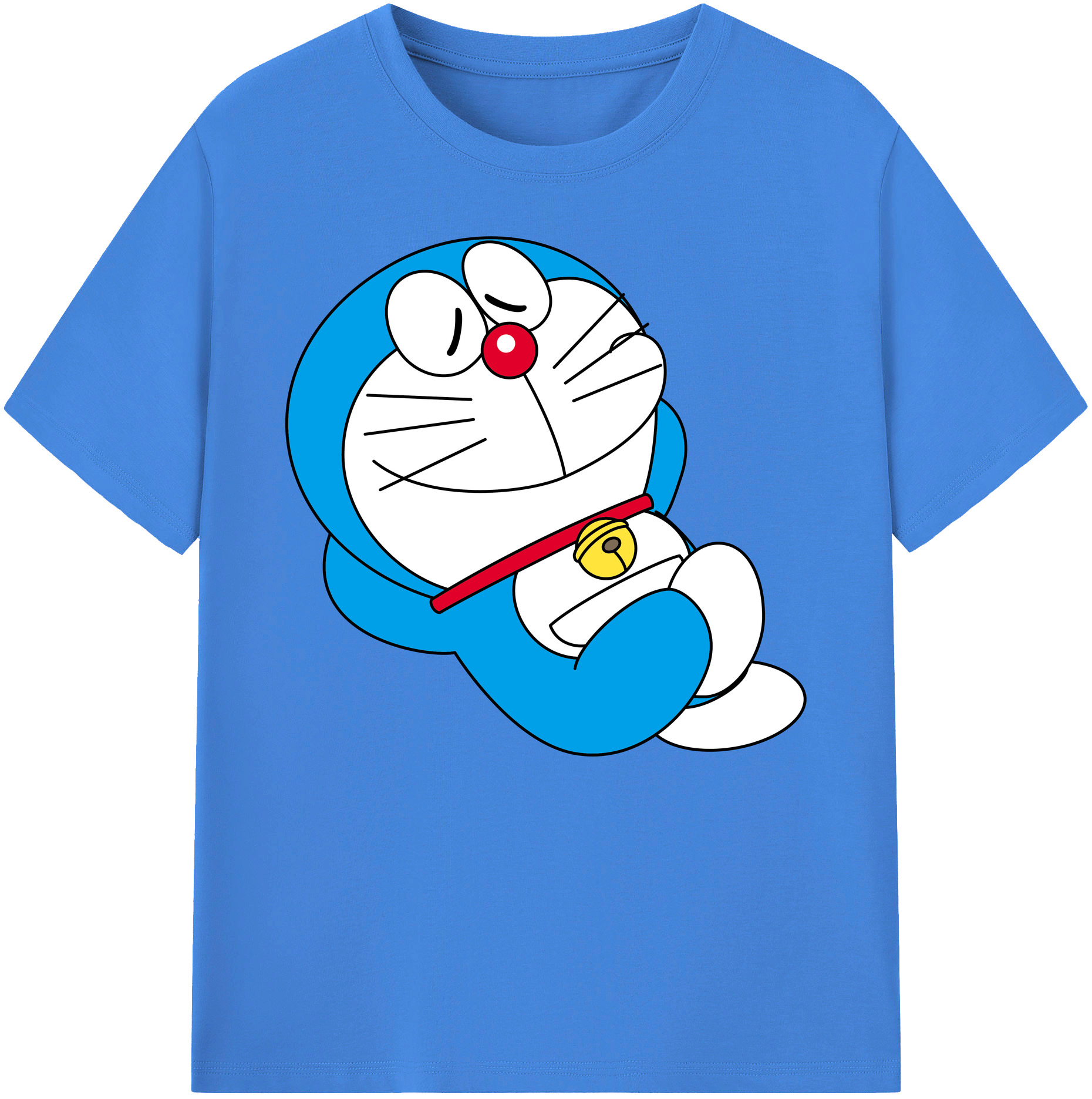 （画像用） ドラえもん Doraemon 綿100％ メンズ半袖Tシャツ｜肌触りやわらか＆通気性