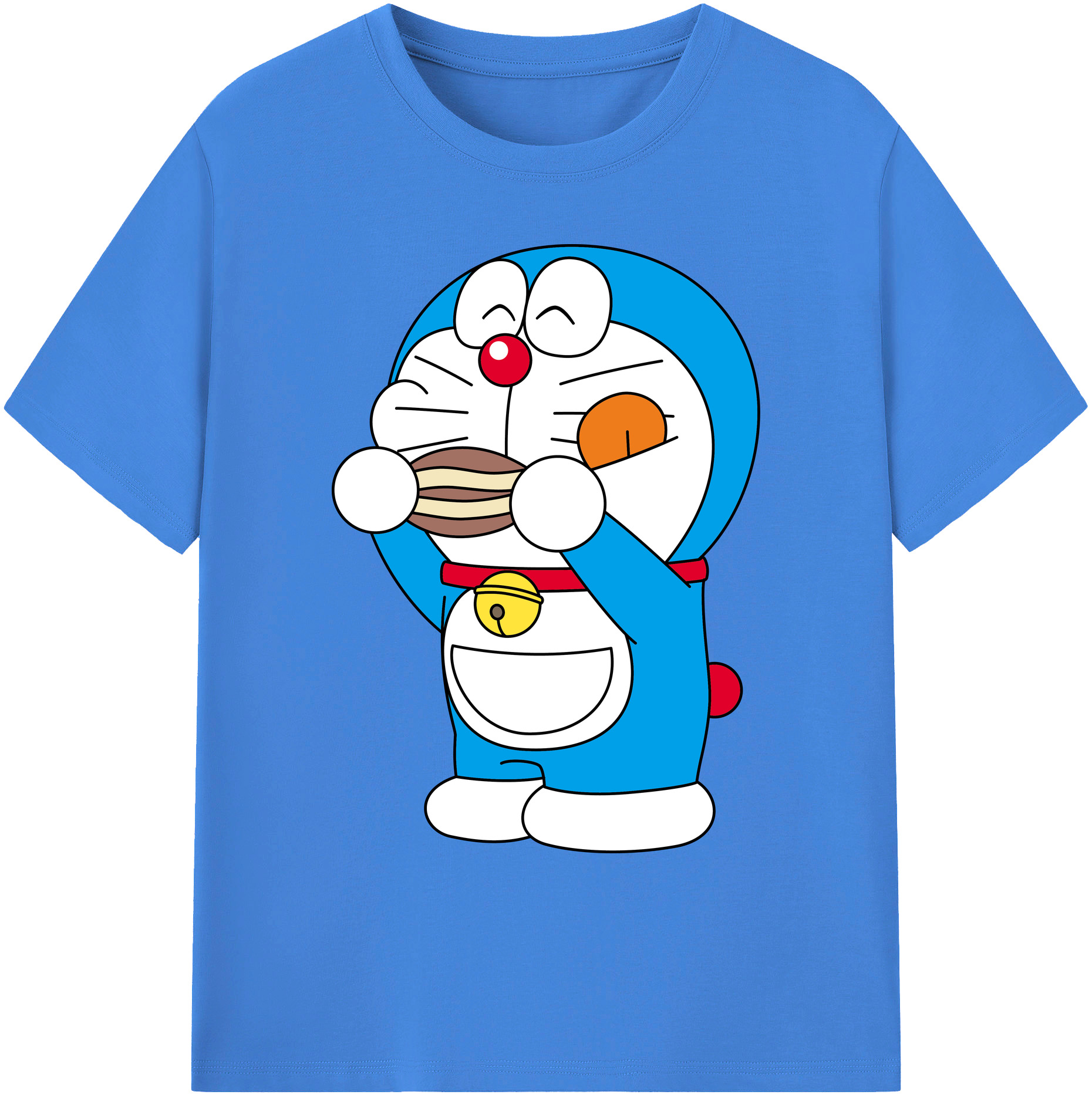 （画像用） ドラえもん Doraemon 綿100％ メンズ半袖Tシャツ｜肌触りやわらか＆通気性