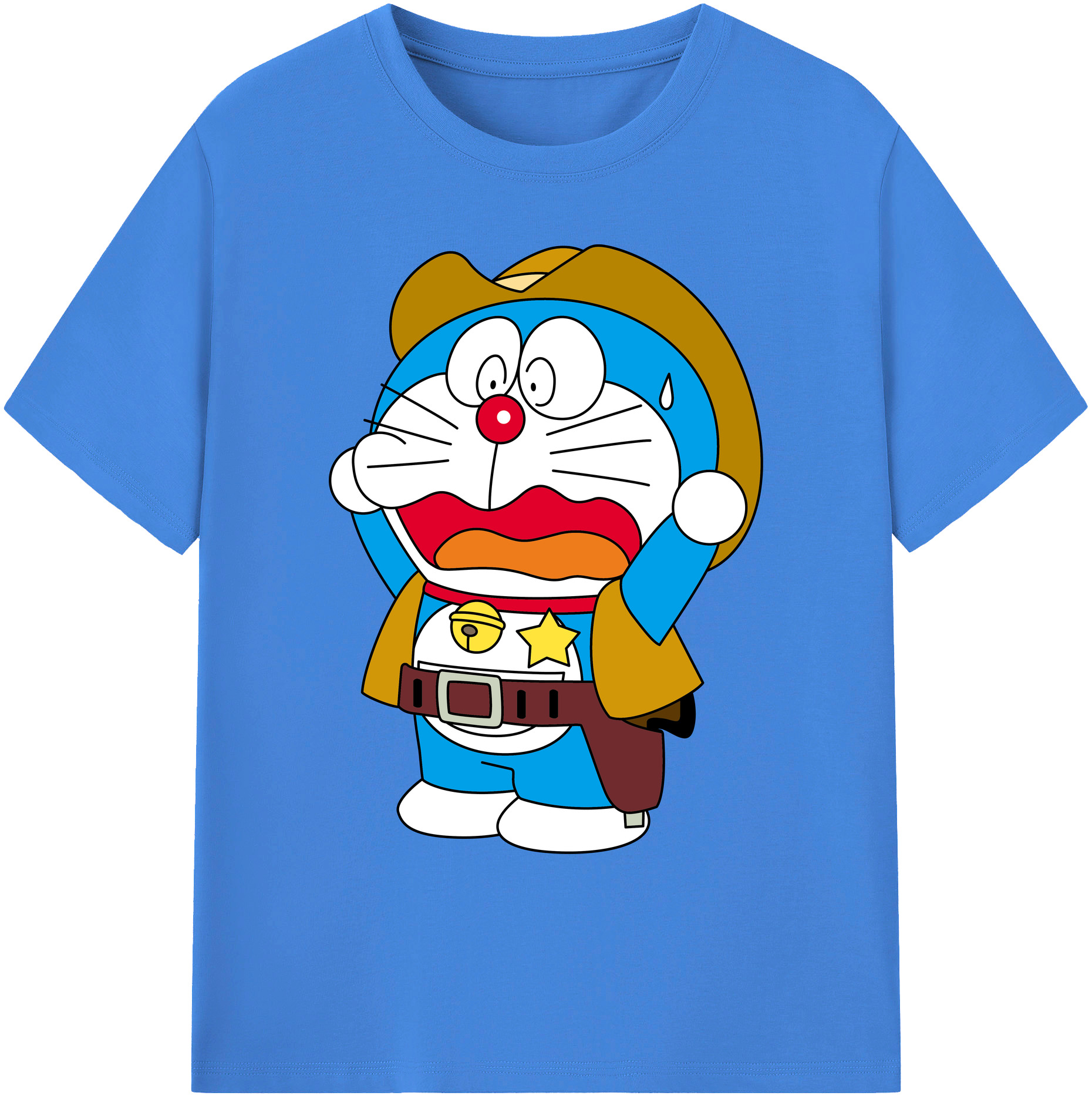 （画像用） ドラえもん Doraemon 綿100％ メンズ半袖Tシャツ｜肌触りやわらか＆通気性