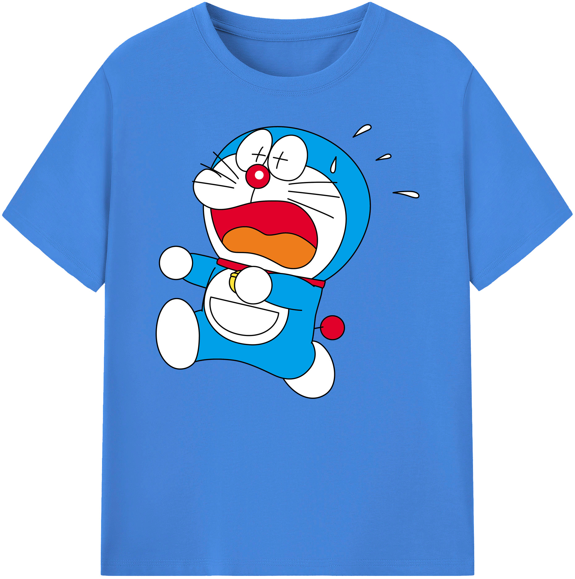 （画像用） ドラえもん Doraemon 綿100％ メンズ半袖Tシャツ｜肌触りやわらか＆通気性