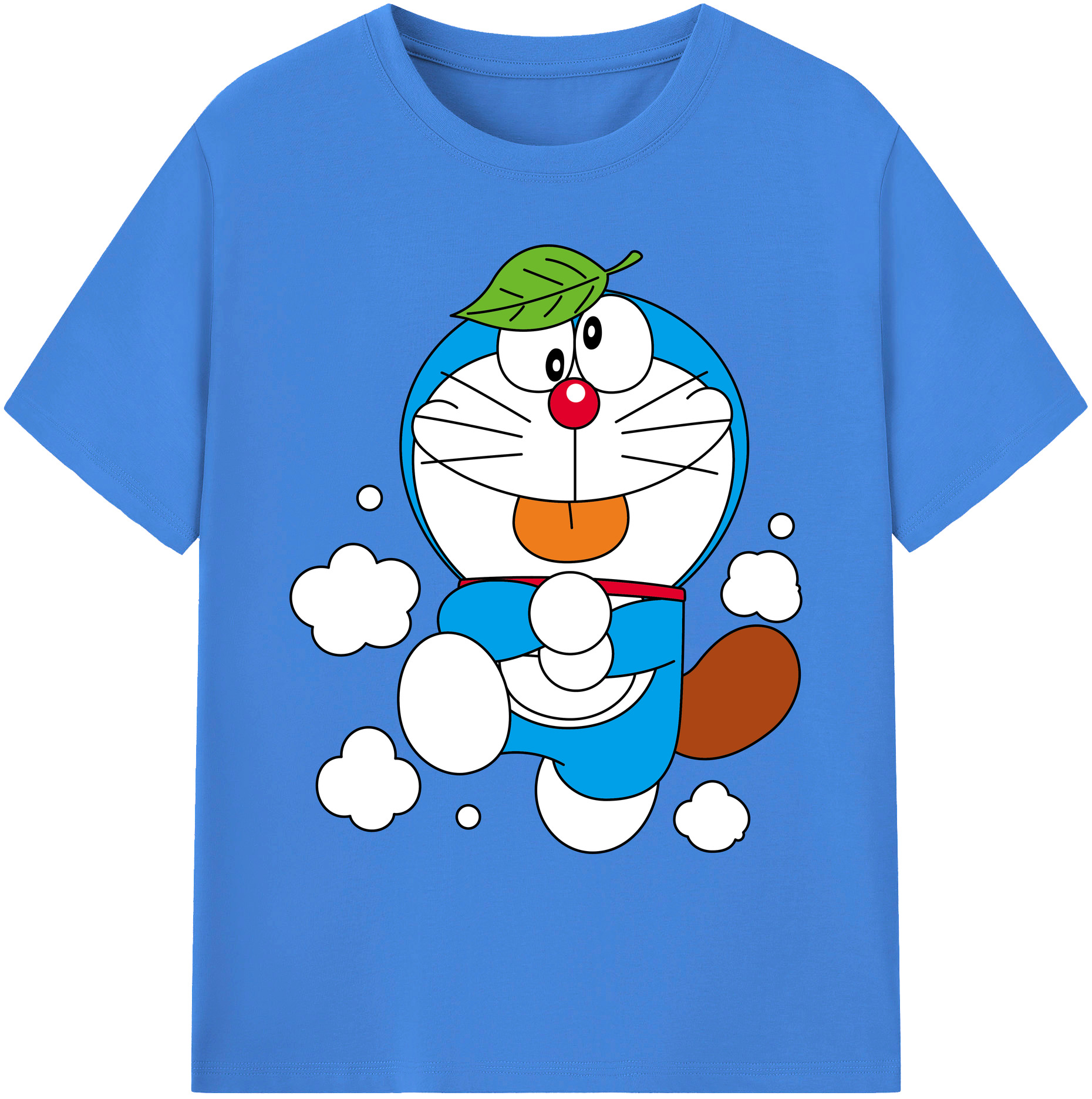 （画像用） ドラえもん Doraemon 綿100％ メンズ半袖Tシャツ｜肌触りやわらか＆通気性