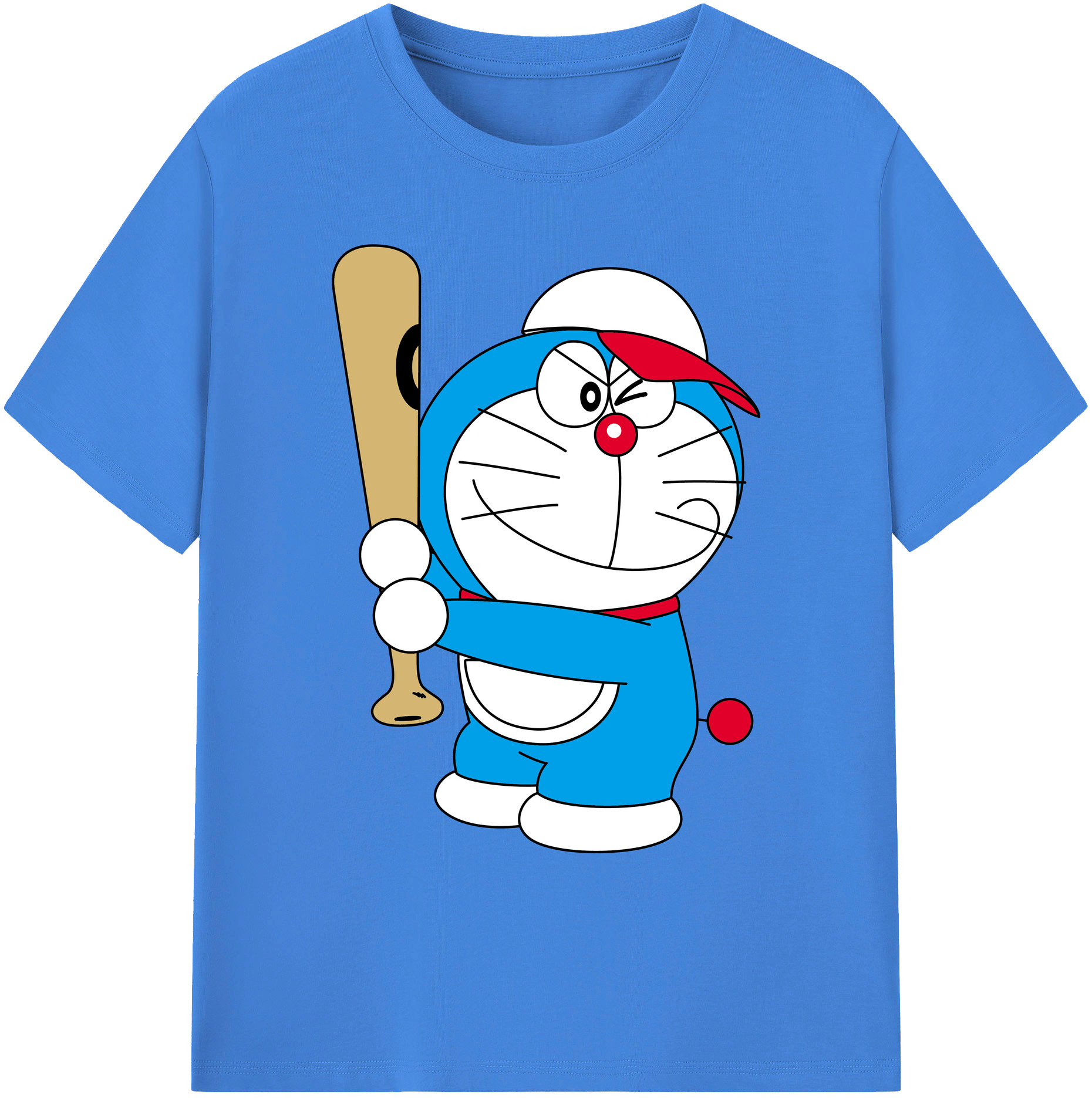 （画像用） ドラえもん Doraemon 綿100％ メンズ半袖Tシャツ｜肌触りやわらか＆通気性