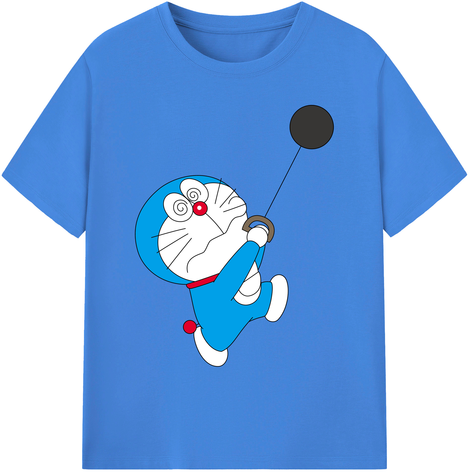 （画像用） ドラえもん Doraemon 綿100％ メンズ半袖Tシャツ｜肌触りやわらか＆通気性