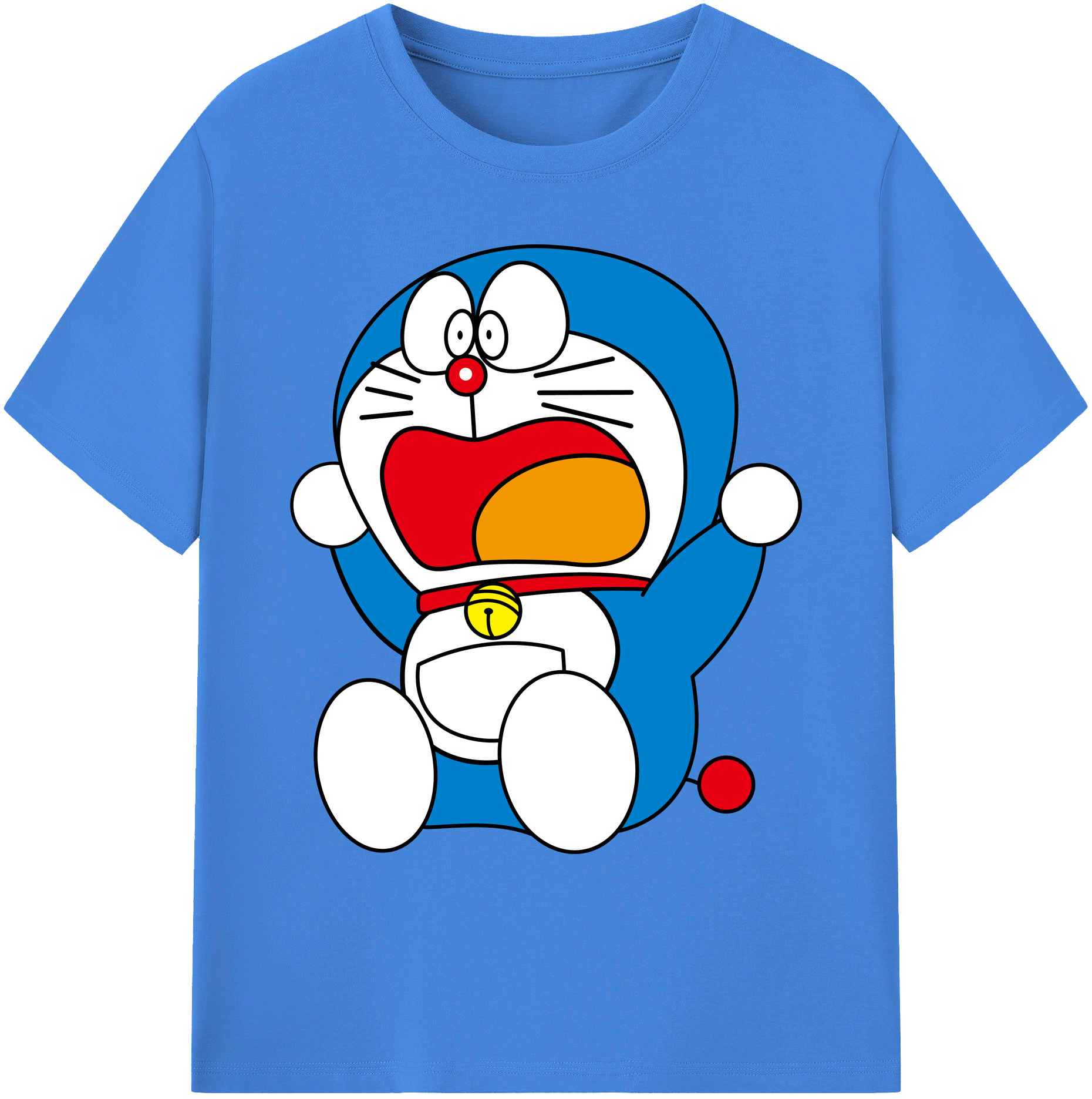 （画像用） ドラえもん Doraemon 綿100％ メンズ半袖Tシャツ｜肌触りやわらか＆通気性