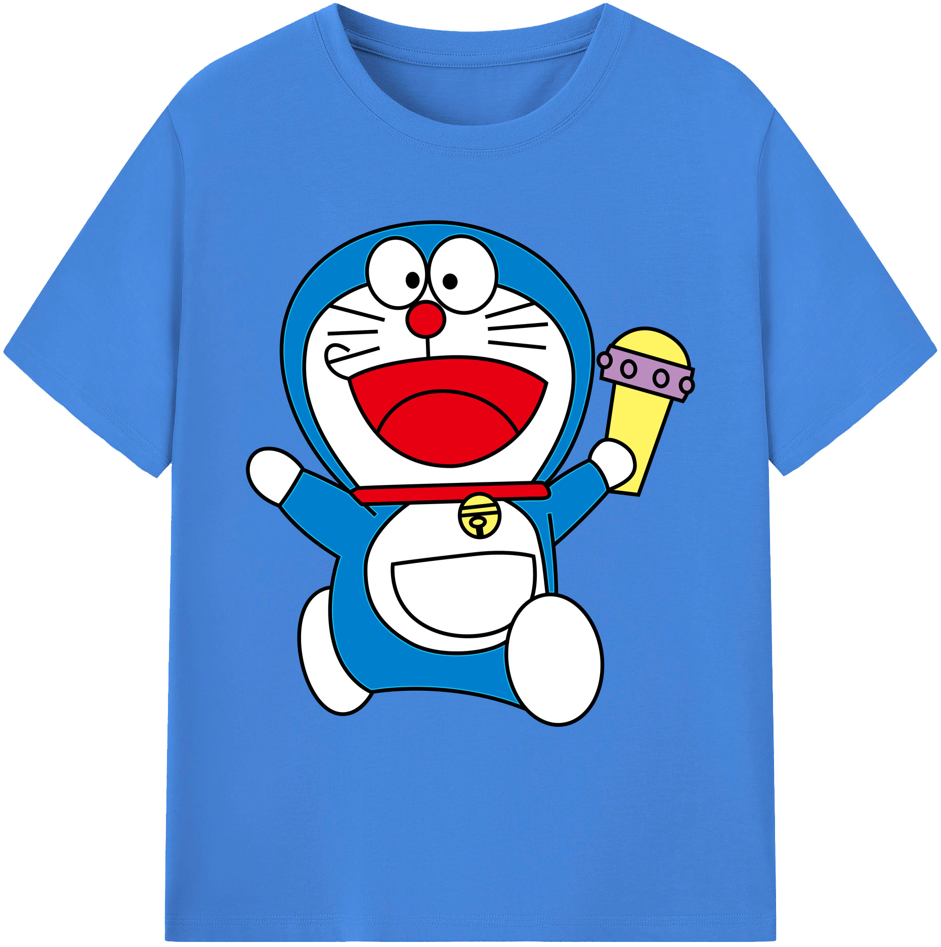 （画像用） ドラえもん Doraemon 綿100％ メンズ半袖Tシャツ｜肌触りやわらか＆通気性