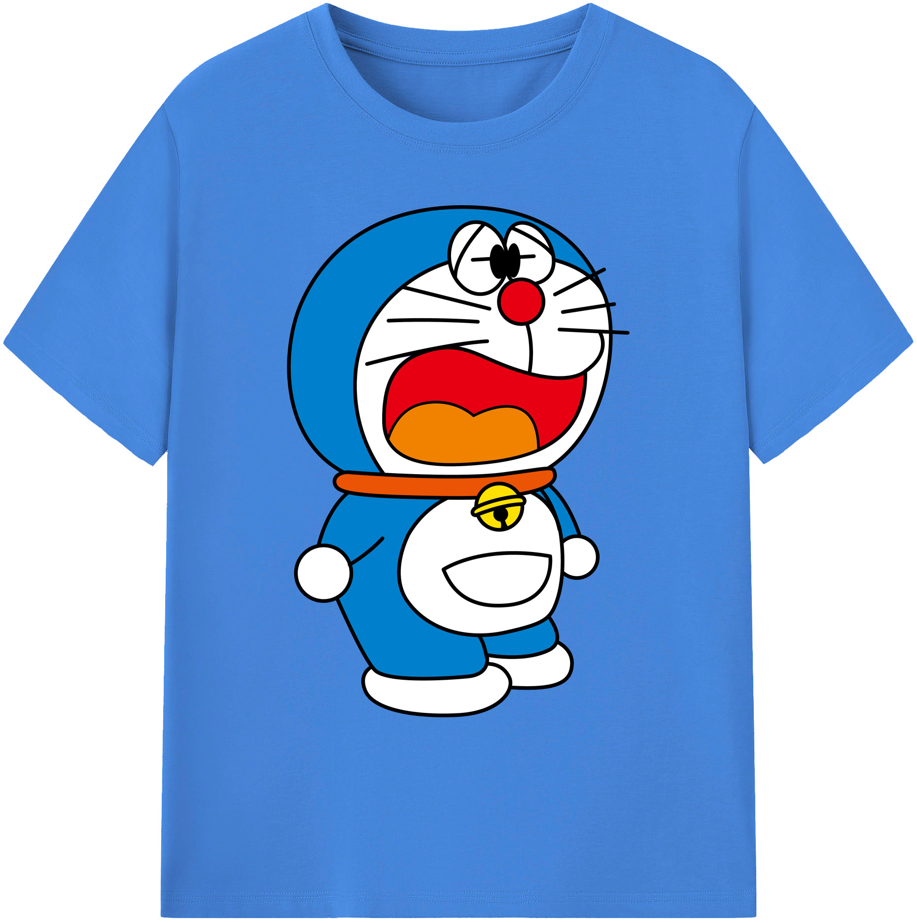 （画像用） ドラえもん Doraemon 綿100％ メンズ半袖Tシャツ｜肌触りやわらか＆通気性