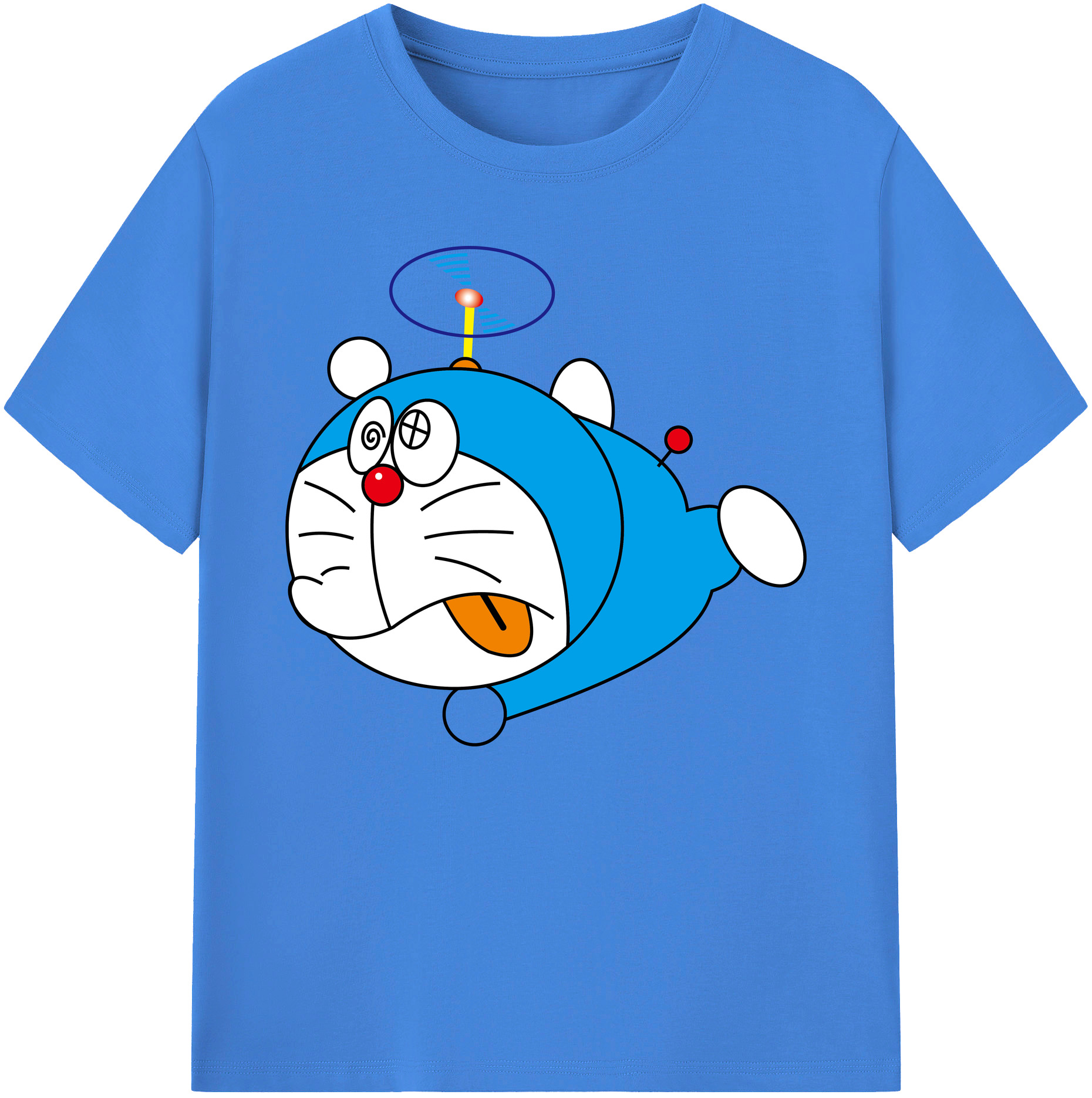 （画像用） ドラえもん Doraemon 綿100％ メンズ半袖Tシャツ｜肌触りやわらか＆通気性