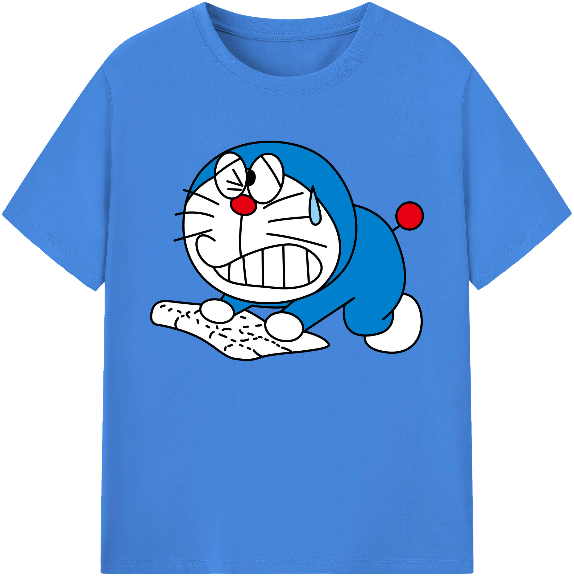 （画像用） ドラえもん Doraemon 綿100％ メンズ半袖Tシャツ｜肌触りやわらか＆通気性