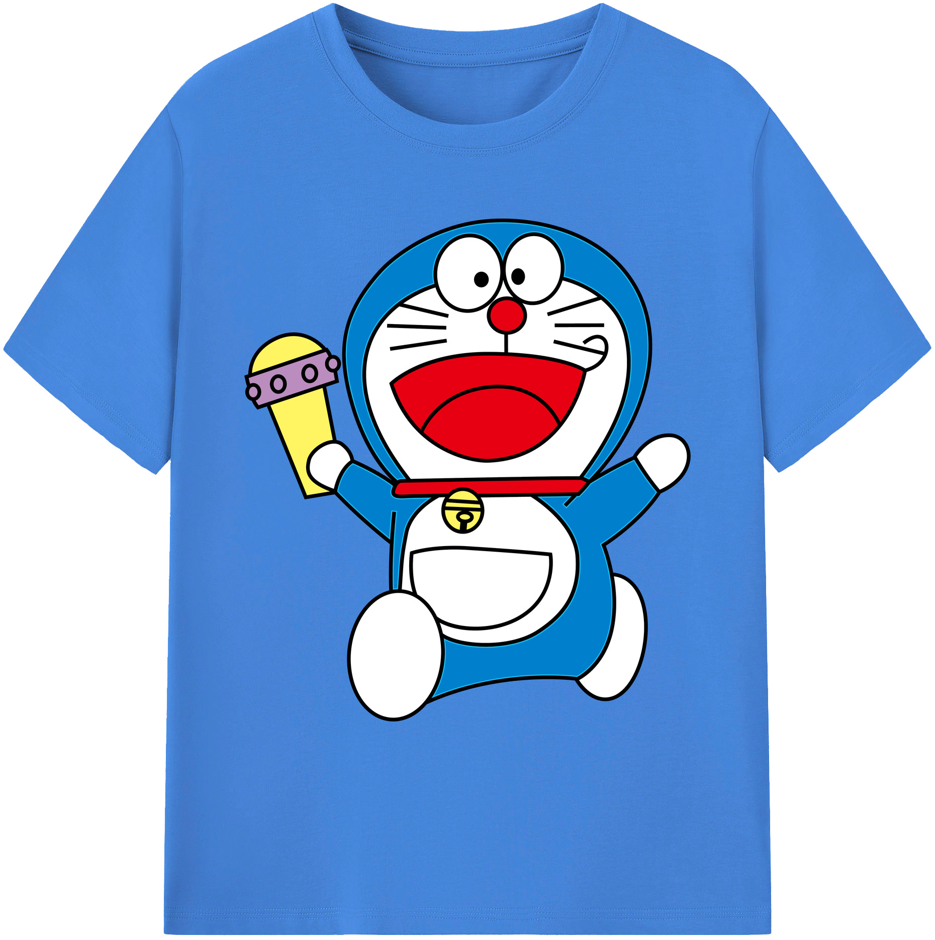（画像用） ドラえもん Doraemon 綿100％ メンズ半袖Tシャツ｜肌触りやわらか＆通気性