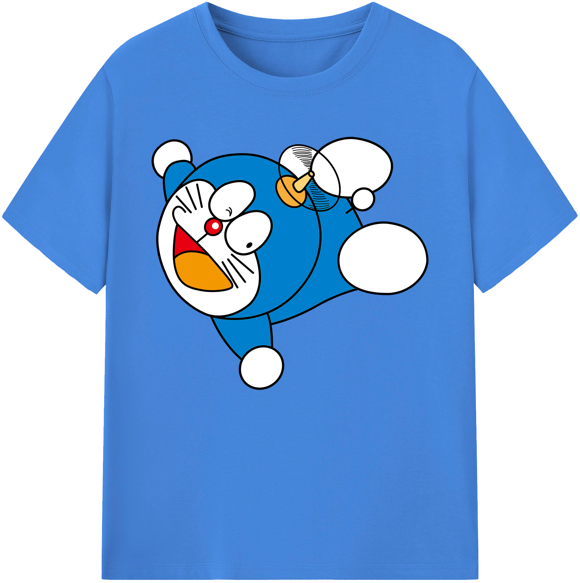 （画像用） ドラえもん Doraemon 綿100％ メンズ半袖Tシャツ｜肌触りやわらか＆通気性
