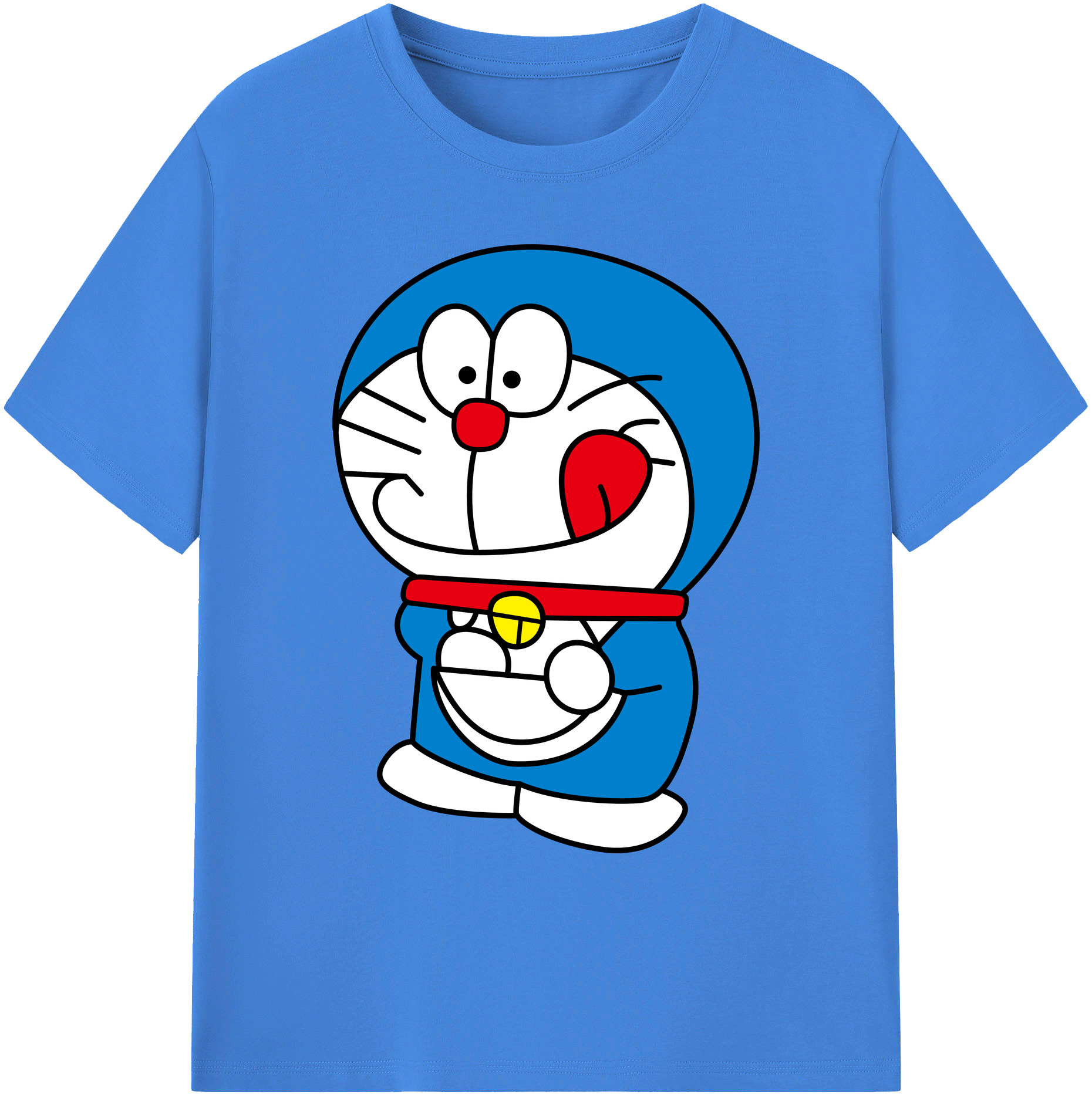 （画像用） ドラえもん Doraemon 綿100％ メンズ半袖Tシャツ｜肌触りやわらか＆通気性