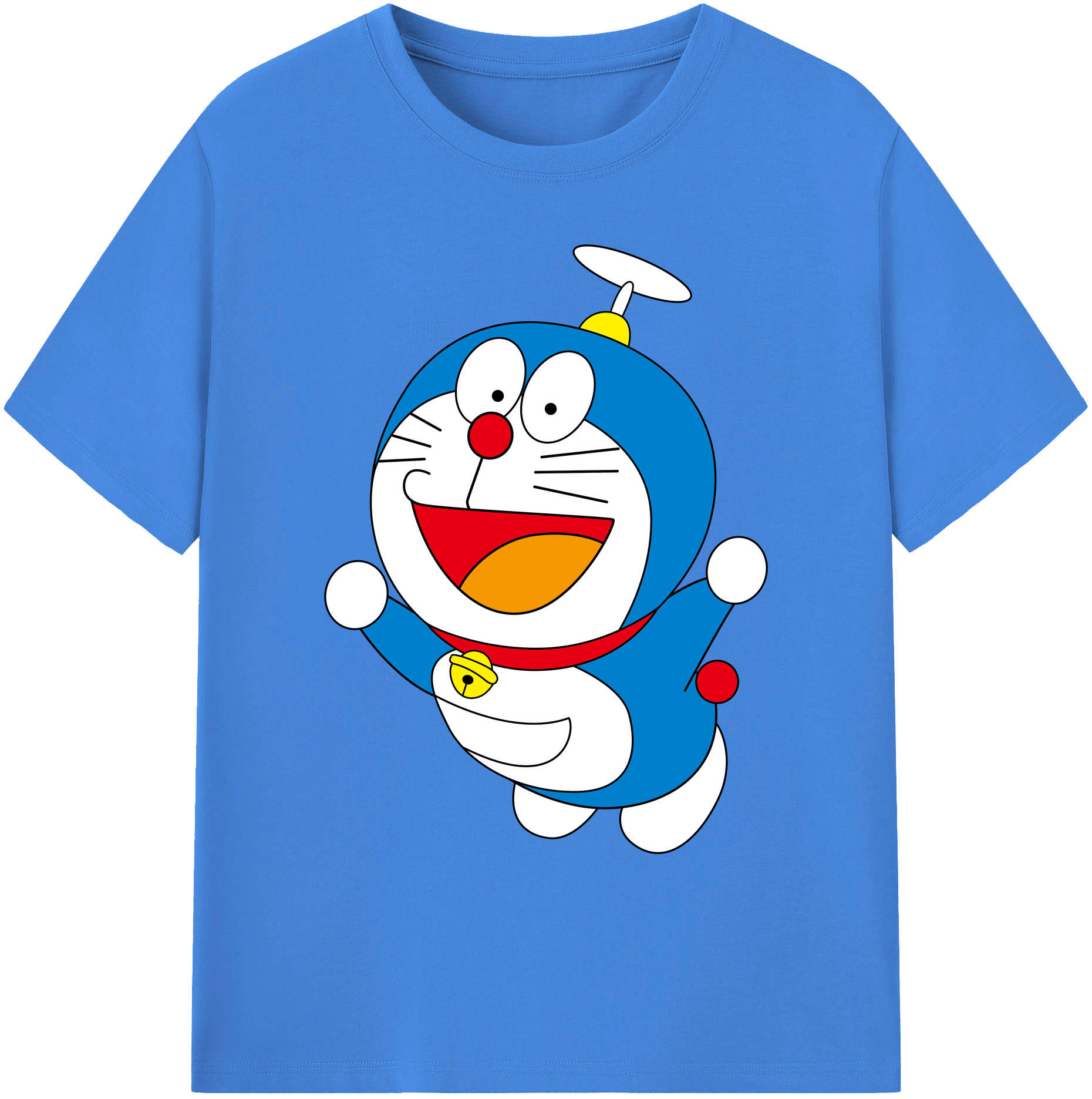 （画像用） ドラえもん Doraemon 綿100％ メンズ半袖Tシャツ｜肌触りやわらか＆通気性
