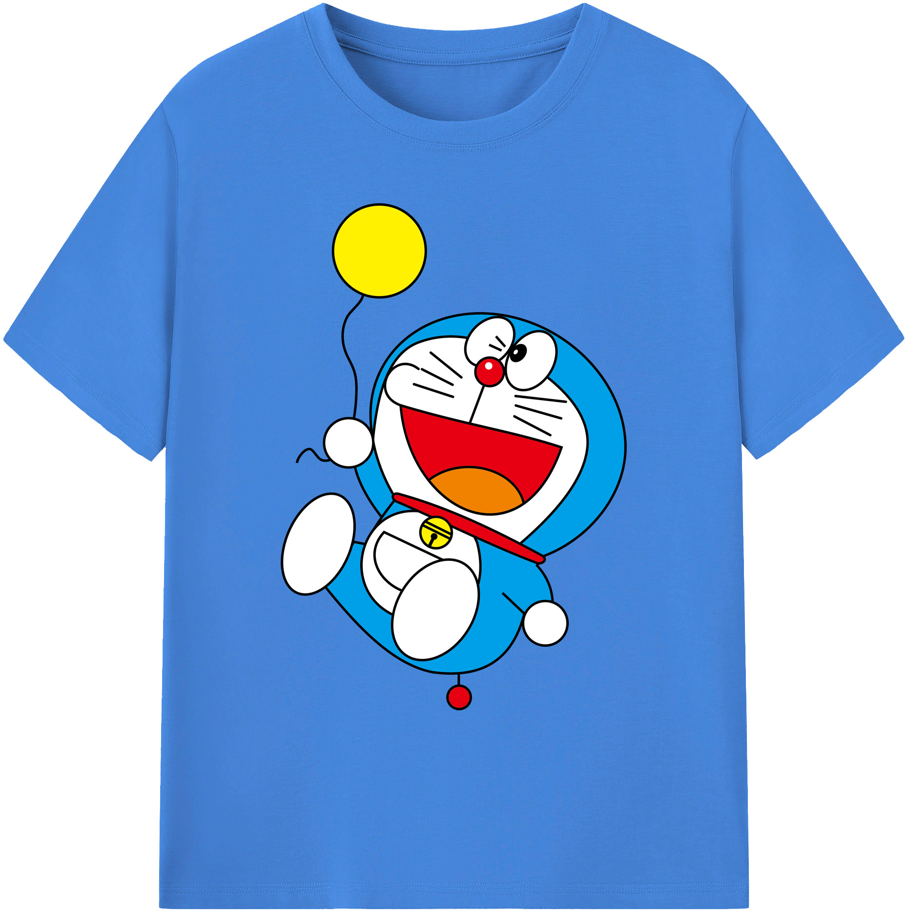 （画像用） ドラえもん Doraemon 綿100％ メンズ半袖Tシャツ｜肌触りやわらか＆通気性