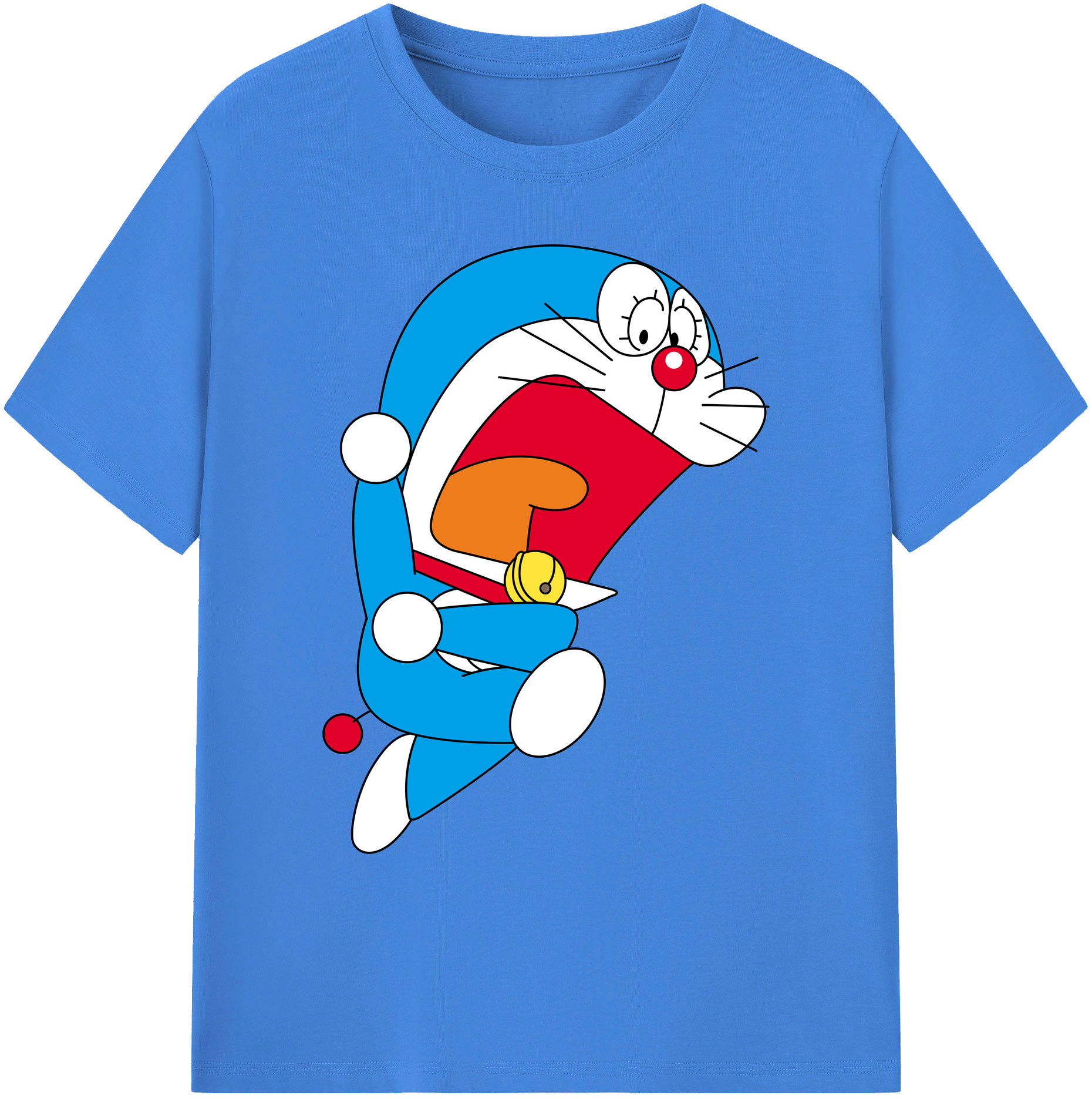 （画像用） ドラえもん Doraemon 綿100％ メンズ半袖Tシャツ｜肌触りやわらか＆通気性