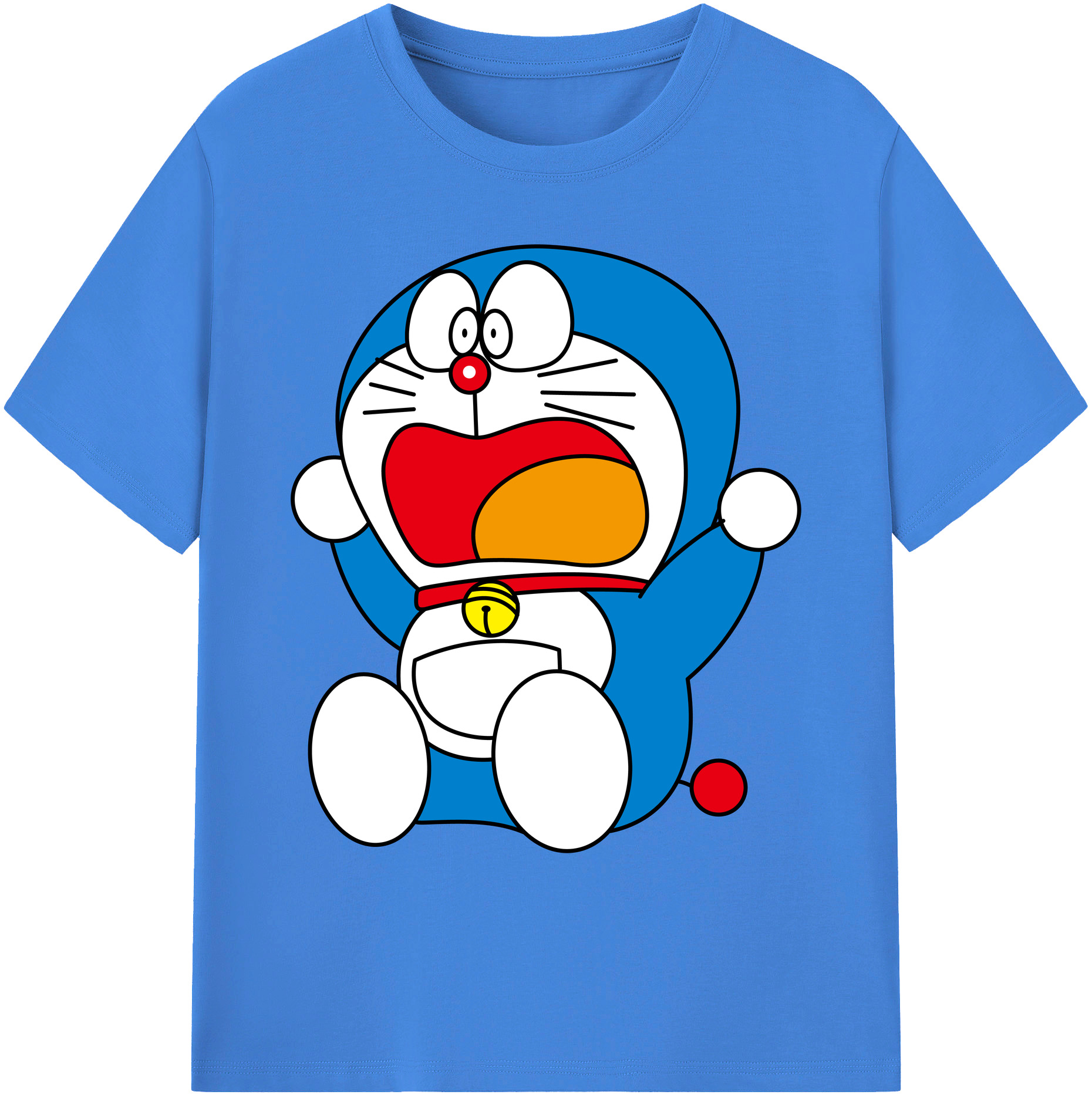 （画像用） ドラえもん Doraemon 綿100％ メンズ半袖Tシャツ｜肌触りやわらか＆通気性