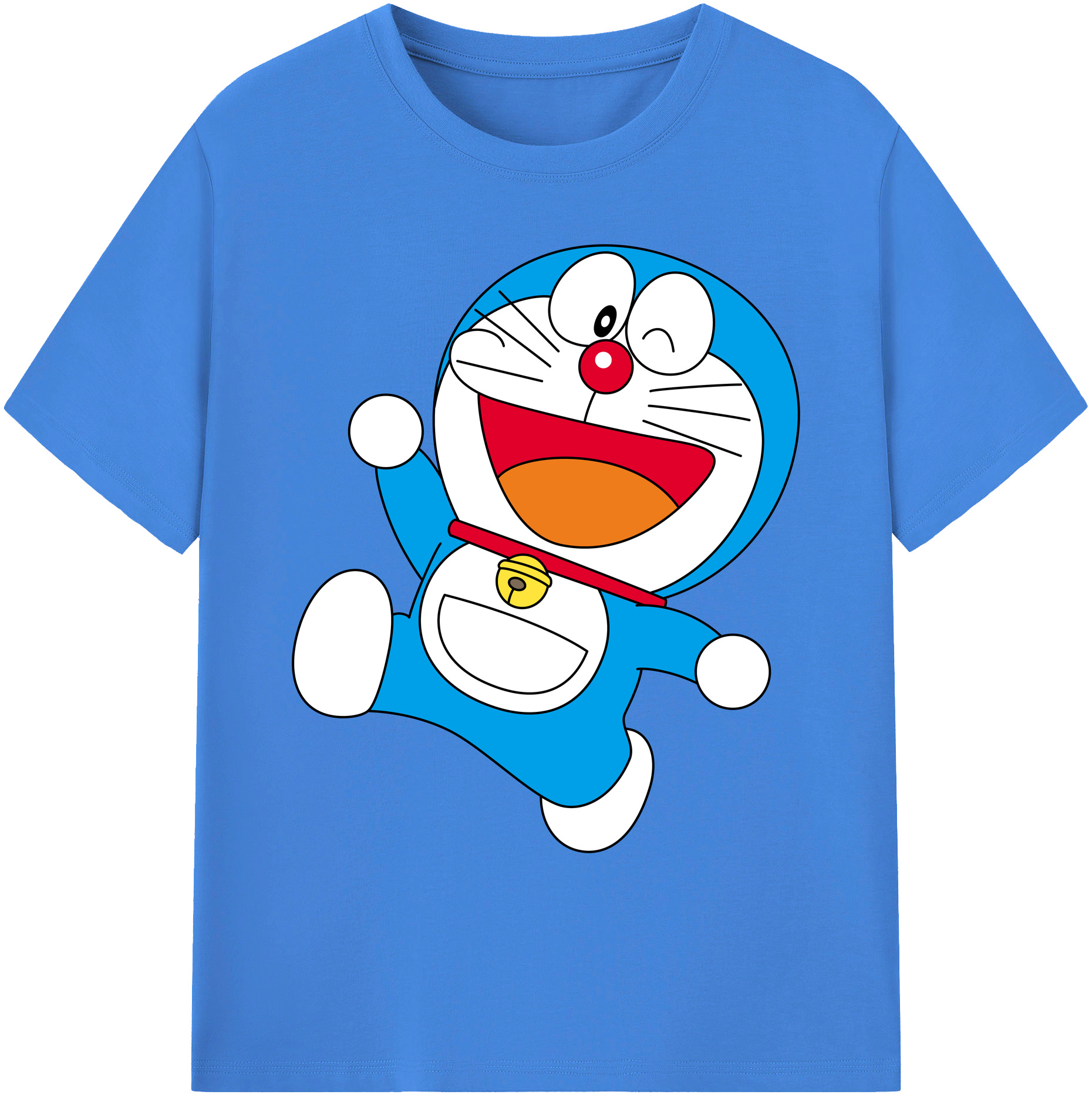 （画像用） ドラえもん Doraemon 綿100％ メンズ半袖Tシャツ｜肌触りやわらか＆通気性