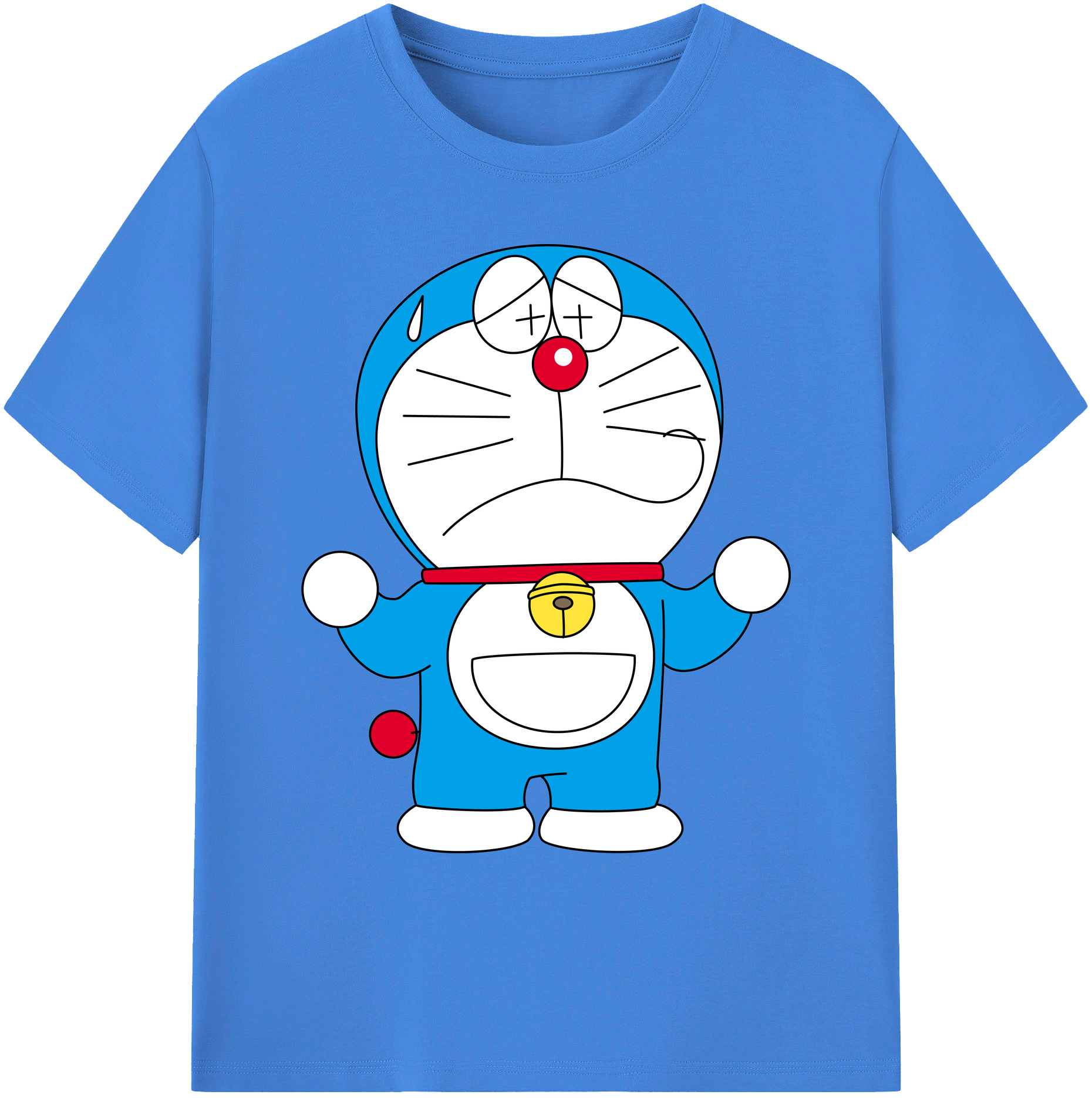 （画像用） ドラえもん Doraemon 綿100％ メンズ半袖Tシャツ｜肌触りやわらか＆通気性