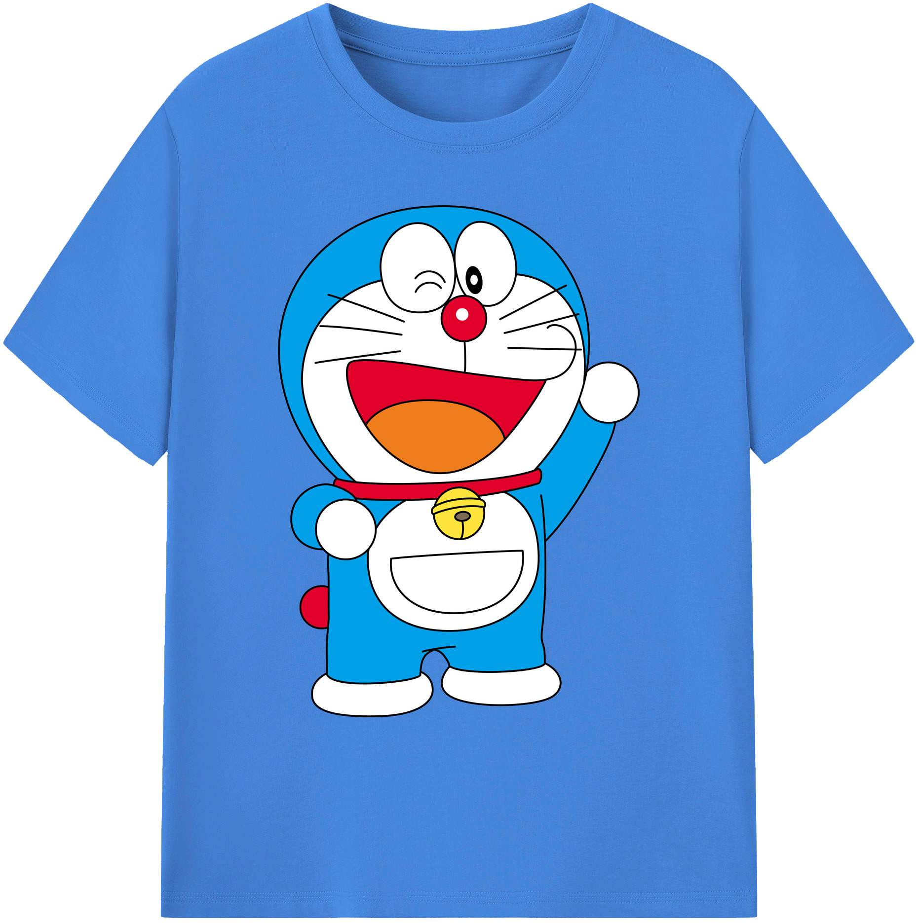 （画像用） ドラえもん Doraemon 綿100％ メンズ半袖Tシャツ｜肌触りやわらか＆通気性