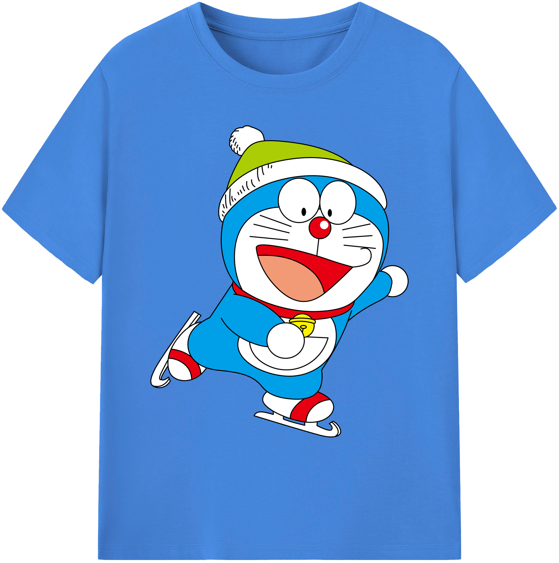 （画像用） ドラえもん Doraemon 綿100％ メンズ半袖Tシャツ｜肌触りやわらか＆通気性