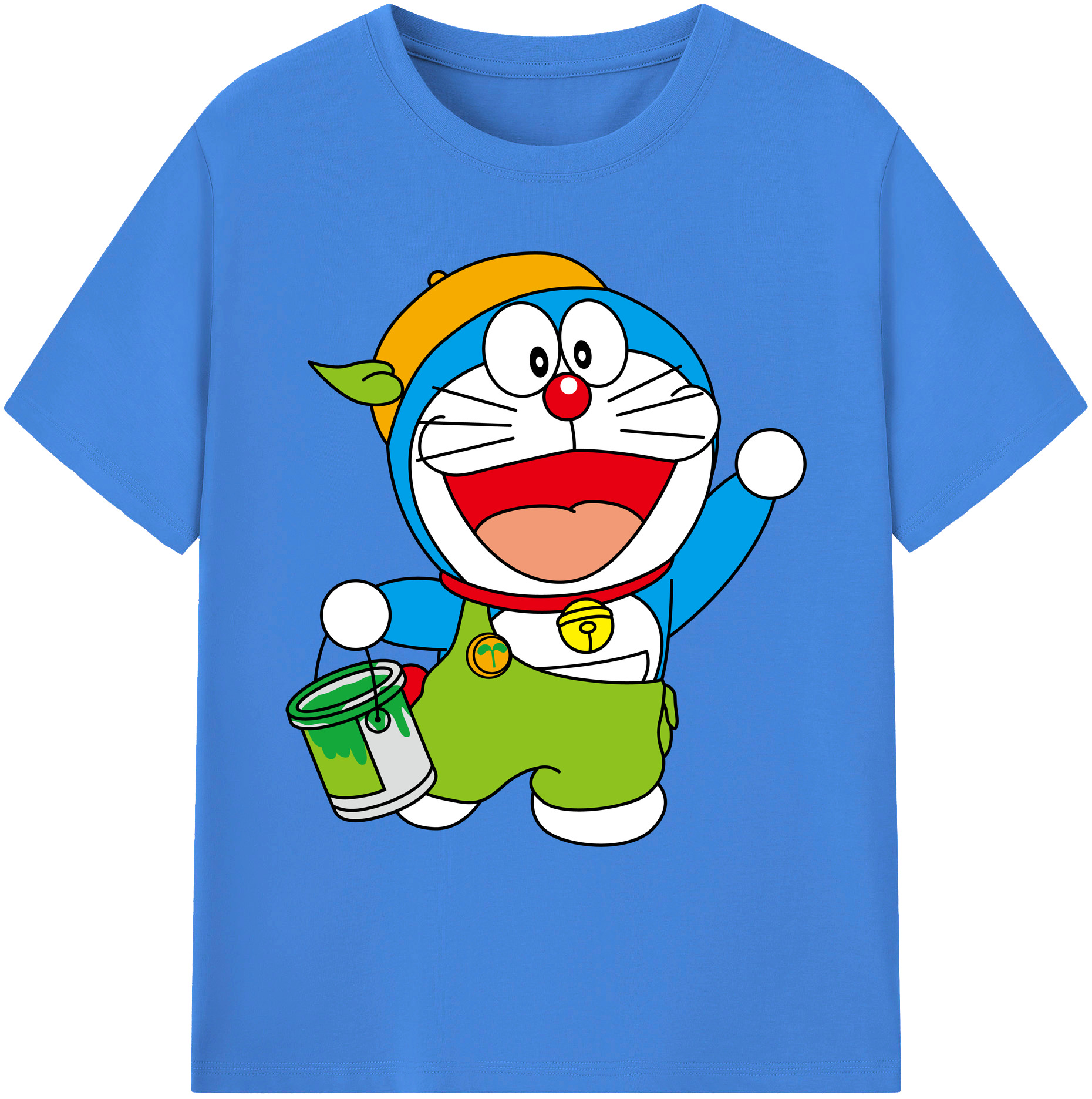 （画像用） ドラえもん Doraemon 綿100％ メンズ半袖Tシャツ｜肌触りやわらか＆通気性