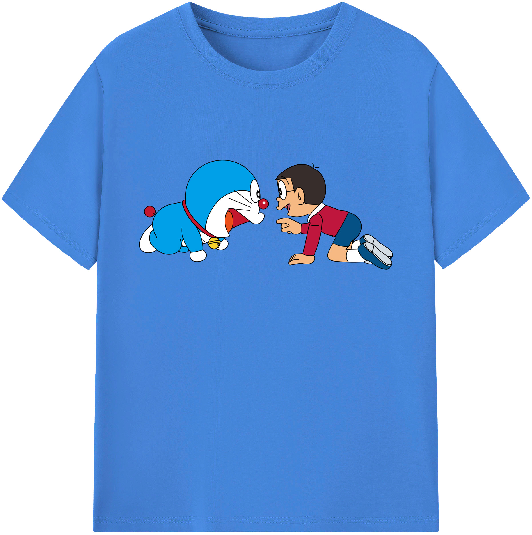 （画像用） ドラえもん 野比 のび太 Doraemon Nobita Nobi 綿100％ メンズ半袖Tシャツ｜肌触りやわらか＆通気性