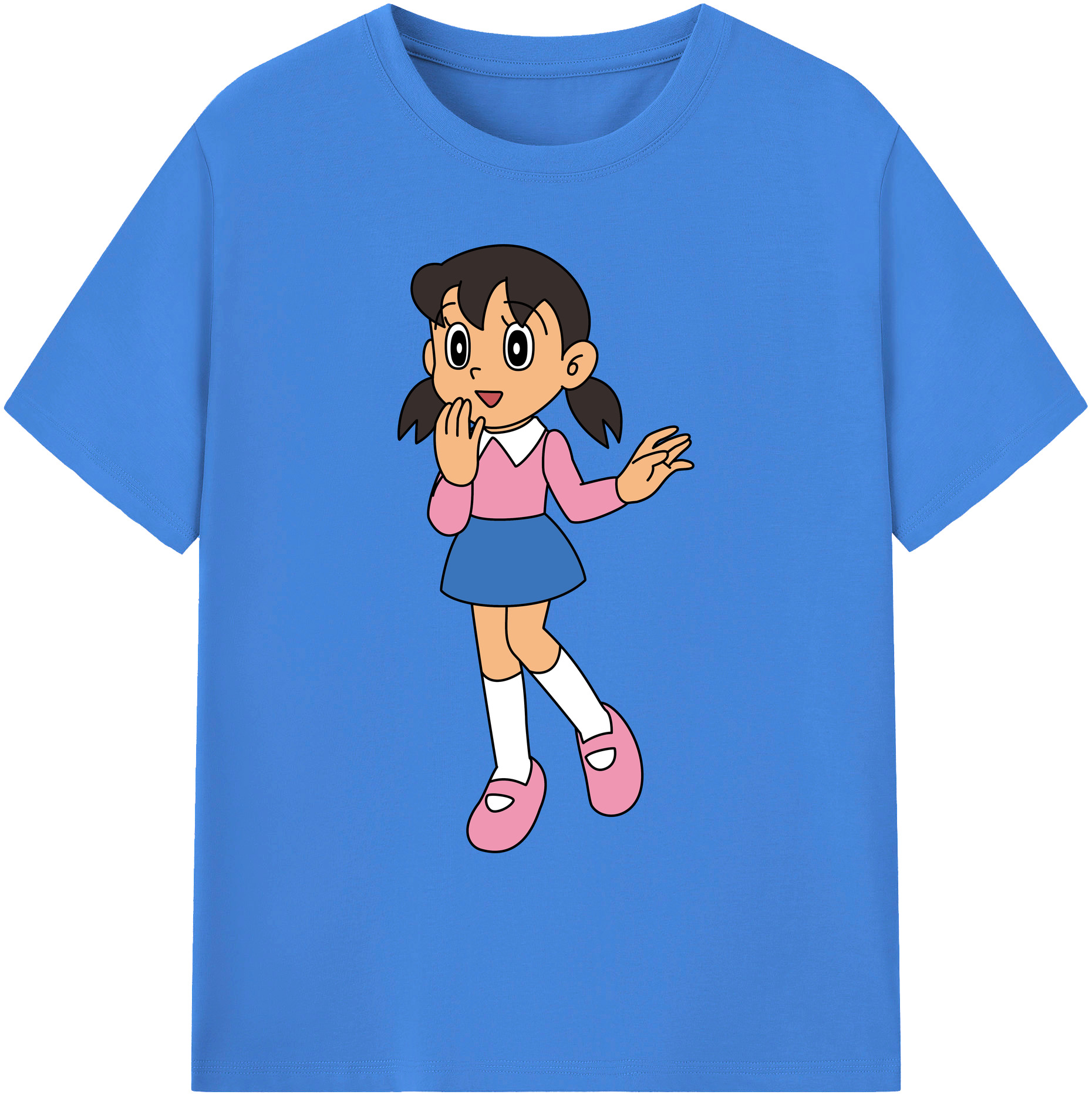 （画像用） ドラえもん みなもと しずか Doraemon Shizuka Minamoto 綿100％ メンズ半袖Tシャツ｜肌触りやわらか＆通気性