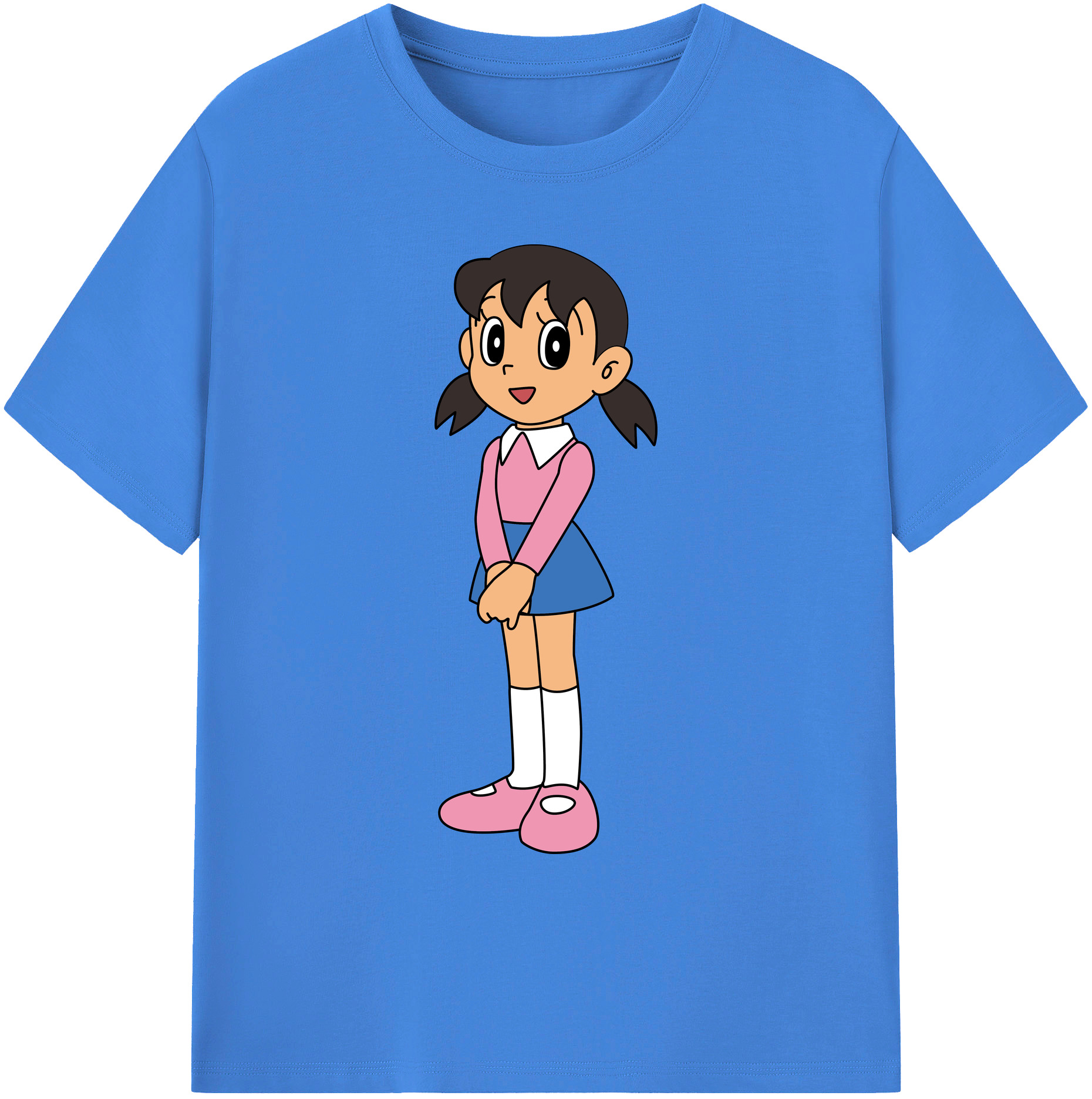 （画像用） ドラえもん みなもと しずか Doraemon Shizuka Minamoto 綿100％ メンズ半袖Tシャツ｜肌触りやわらか＆通気性