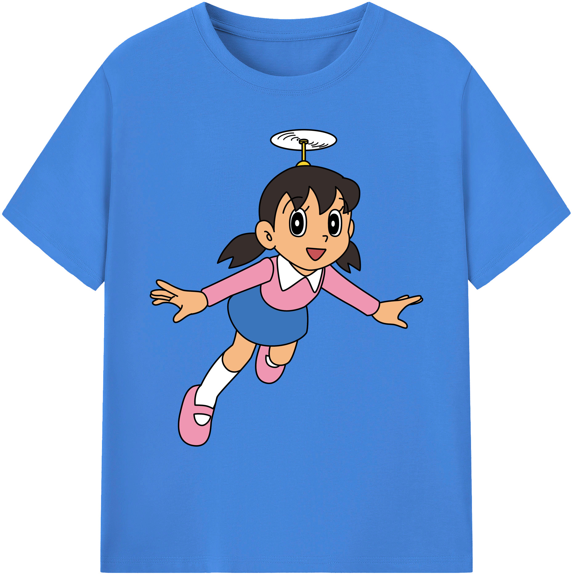 （画像用） ドラえもん みなもと しずか Doraemon Shizuka Minamoto 綿100％ メンズ半袖Tシャツ｜肌触りやわらか＆通気性