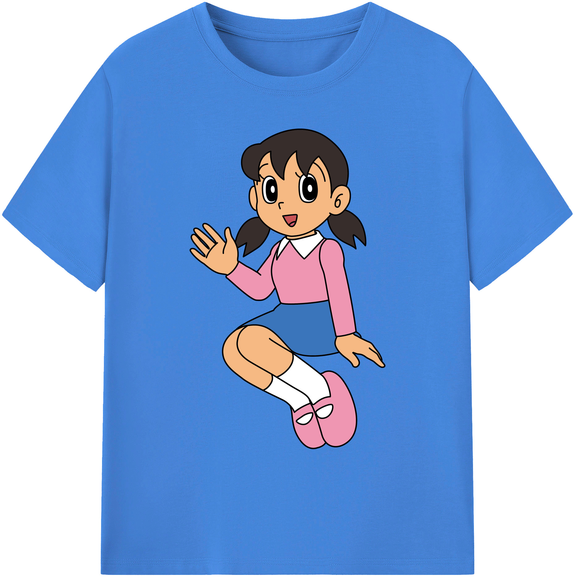 （画像用） ドラえもん みなもと しずか Doraemon Shizuka Minamoto 綿100％ メンズ半袖Tシャツ｜肌触りやわらか＆通気性