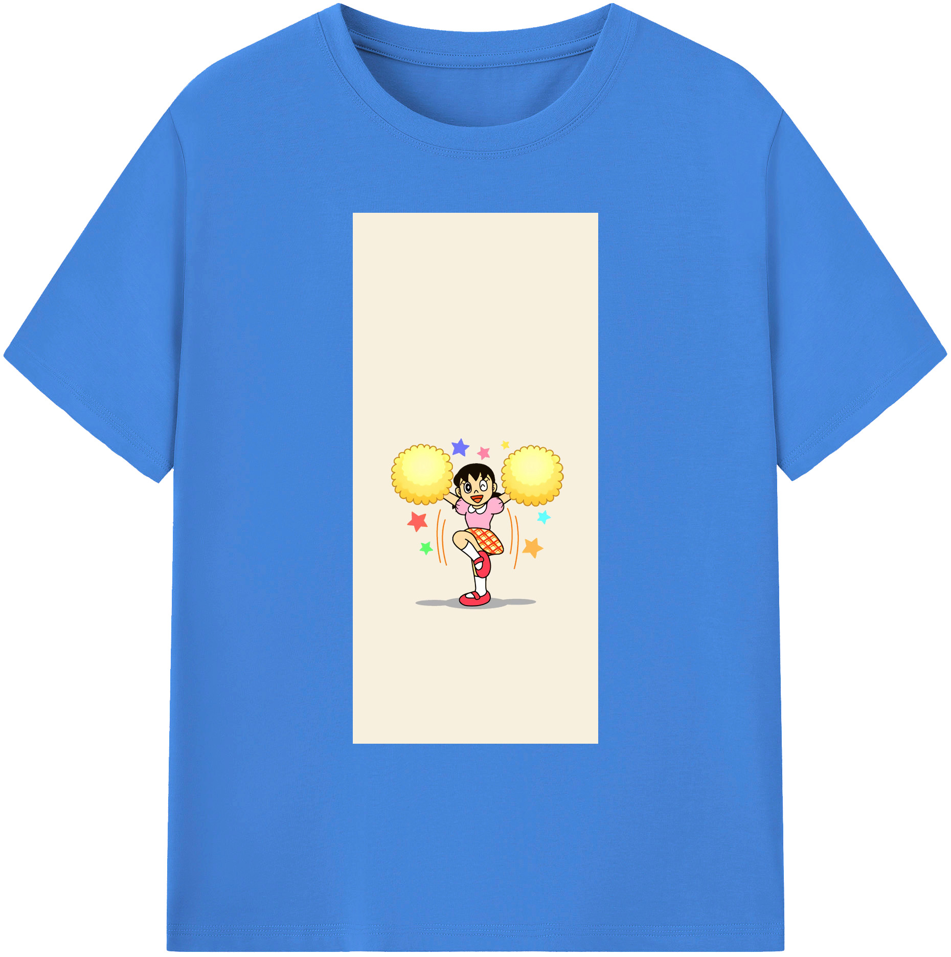 （画像用） ドラえもん みなもと しずか Doraemon Shizuka Minamoto 綿100％ メンズ半袖Tシャツ｜肌触りやわらか＆通気性