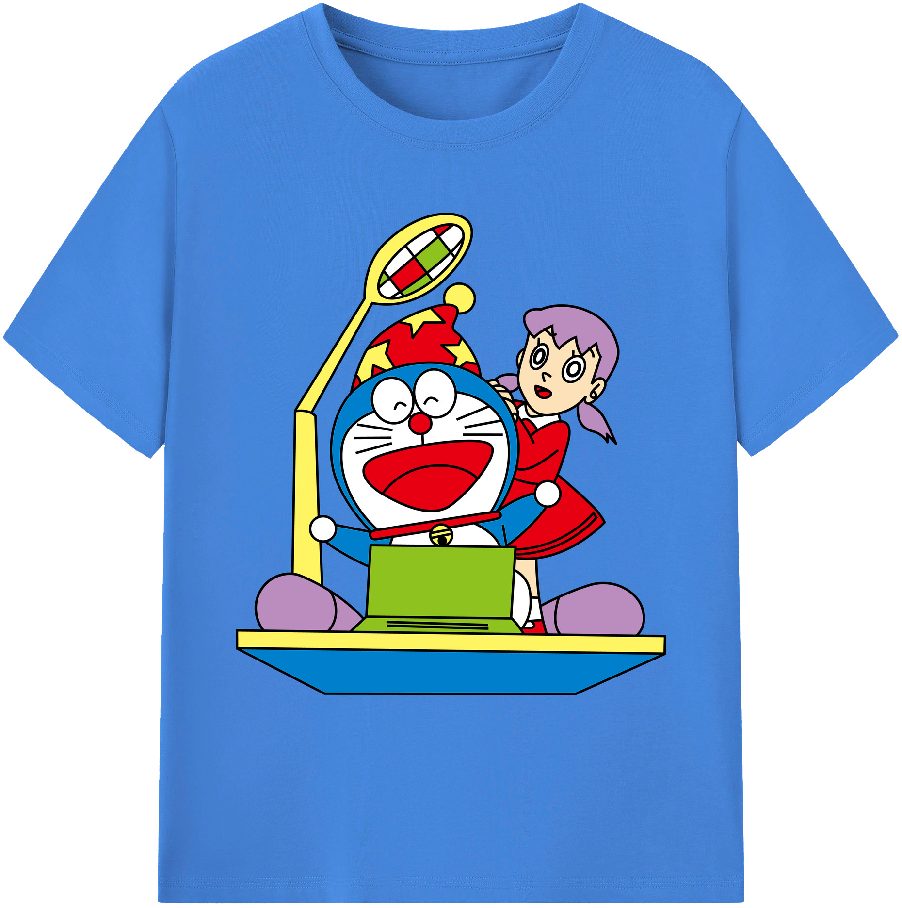 （画像用） ドラえもん みなもと しずか Doraemon Shizuka Minamoto 綿100％ メンズ半袖Tシャツ｜肌触りやわらか＆通気性