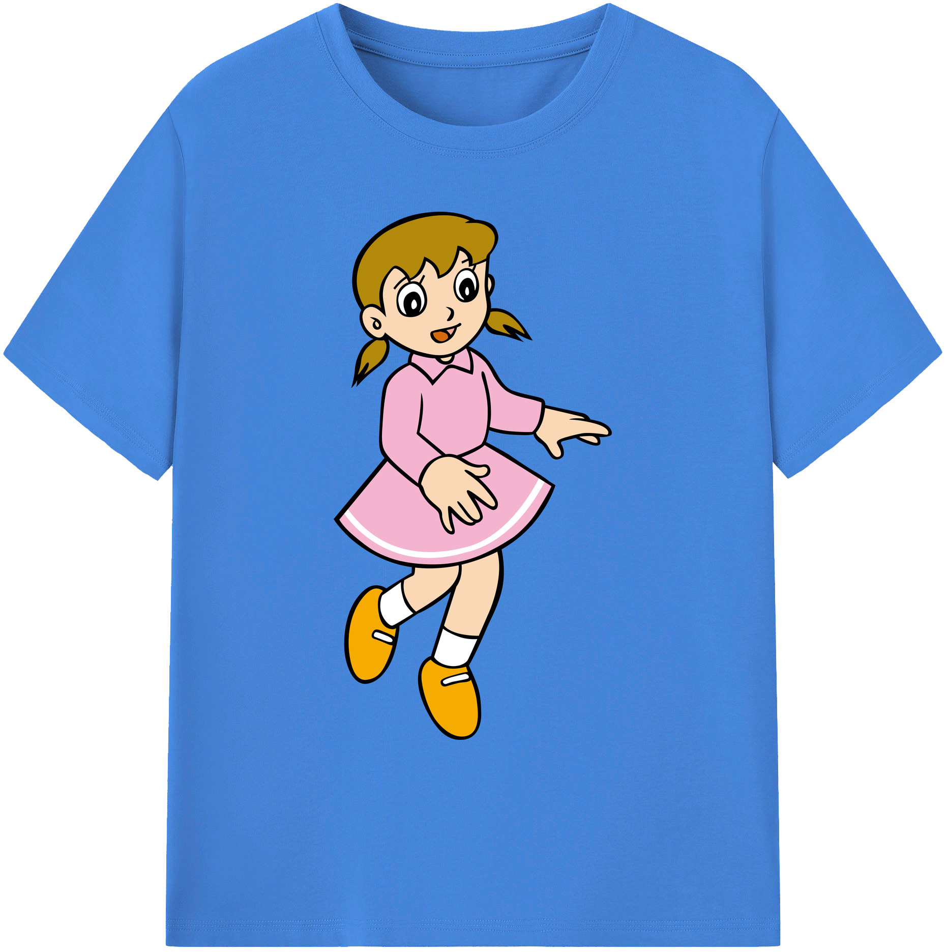 （画像用） ドラえもん みなもと しずか Doraemon Shizuka Minamoto 綿100％ メンズ半袖Tシャツ｜肌触りやわらか＆通気性
