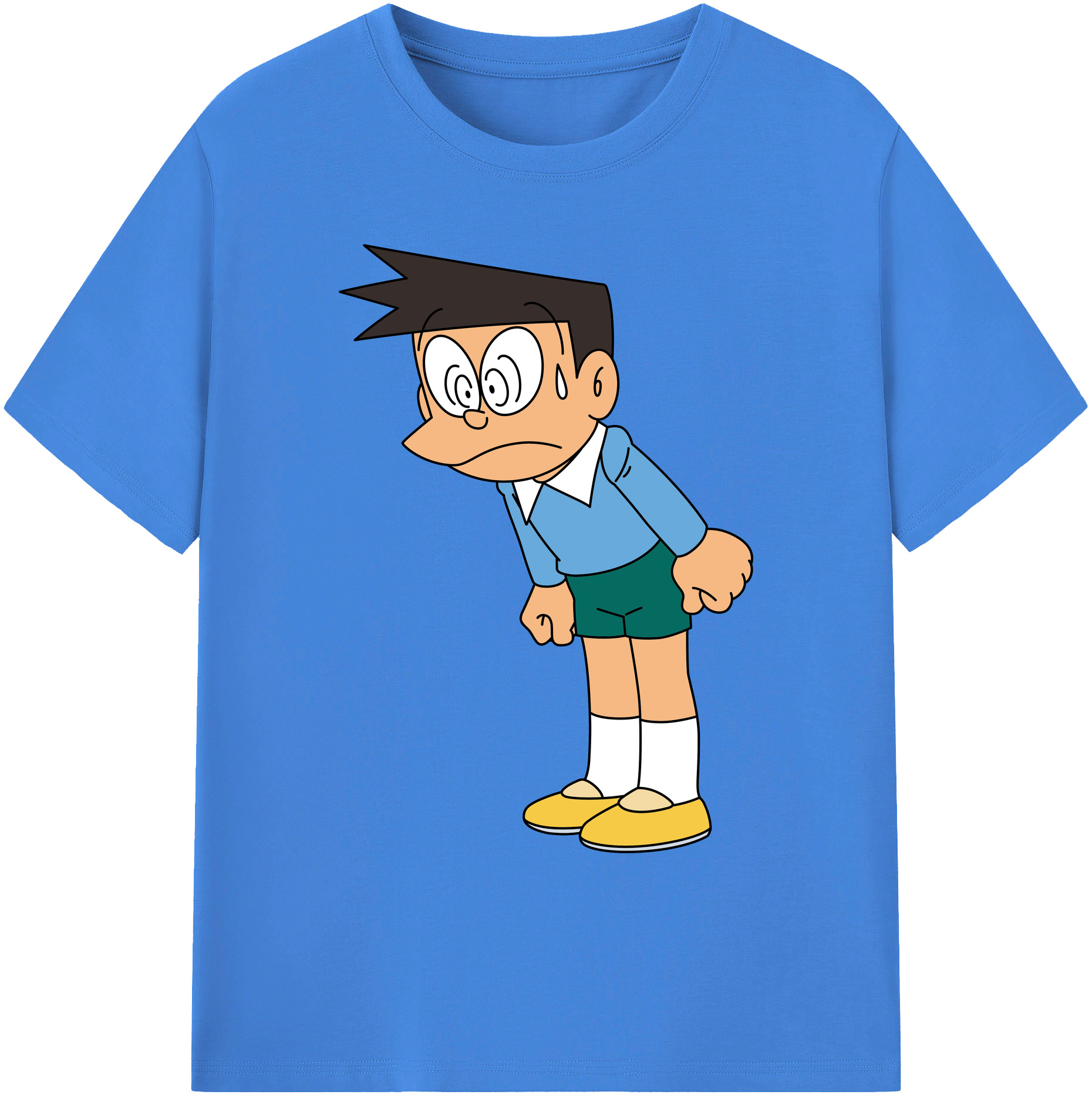 （画像用） ドラえもん 骨川 スネ夫 Doraemon Honekawa Suneo 綿100％ メンズ半袖Tシャツ｜肌触りやわらか＆通気性