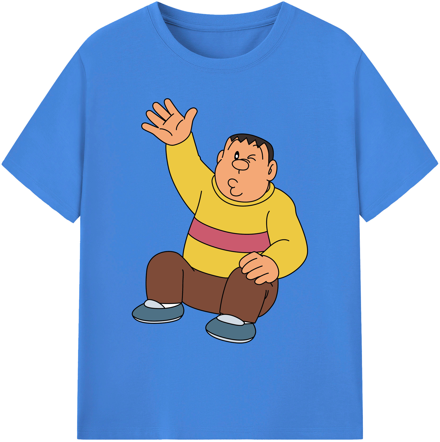 （画像用） ドラえもん 剛田武 Doraemon Gouta Takeshi 綿100％ メンズ半袖Tシャツ｜肌触りやわらか＆通気性