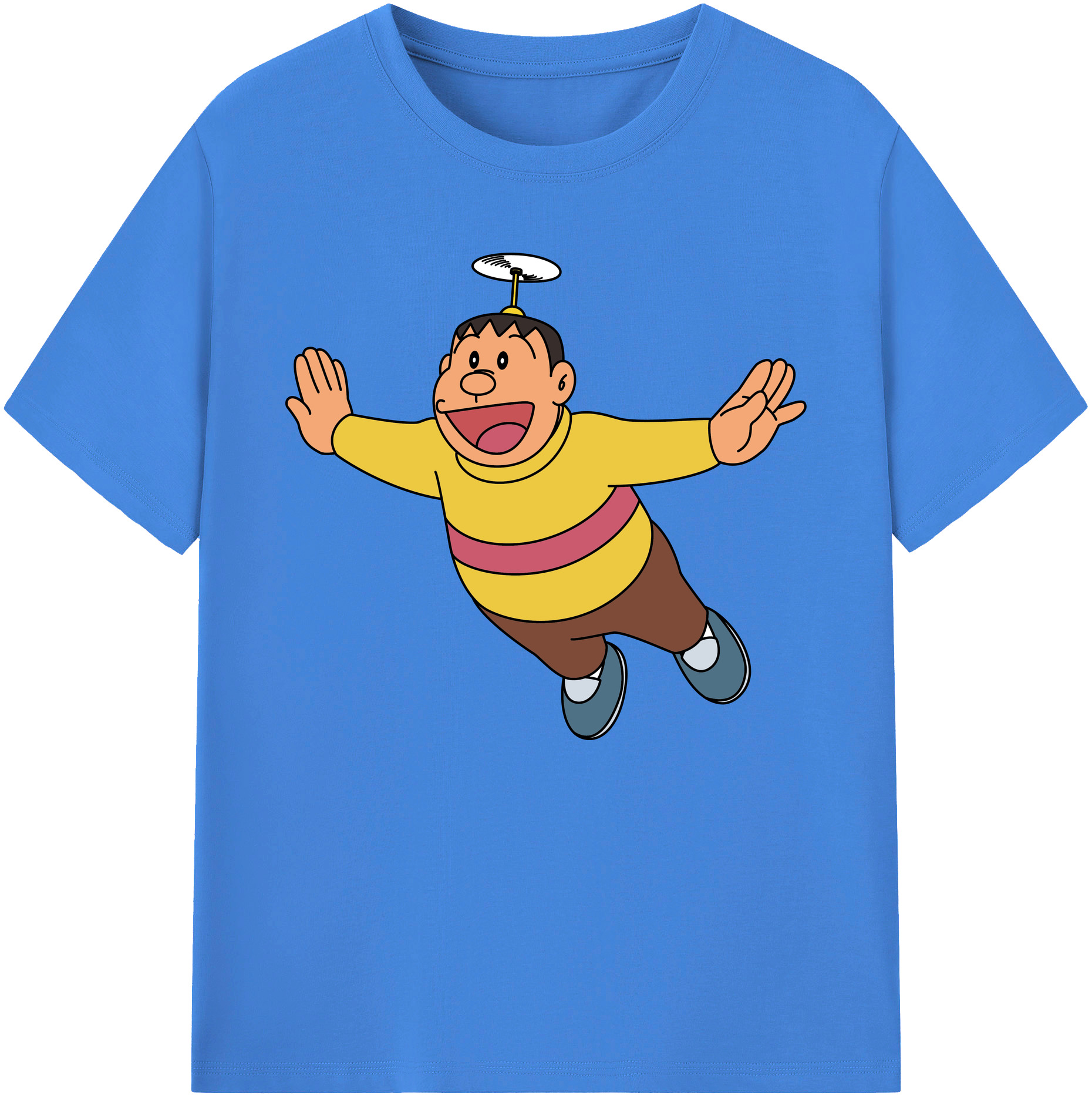 （画像用） ドラえもん 剛田武 Doraemon Gouta Takeshi 綿100％ メンズ半袖Tシャツ｜肌触りやわらか＆通気性
