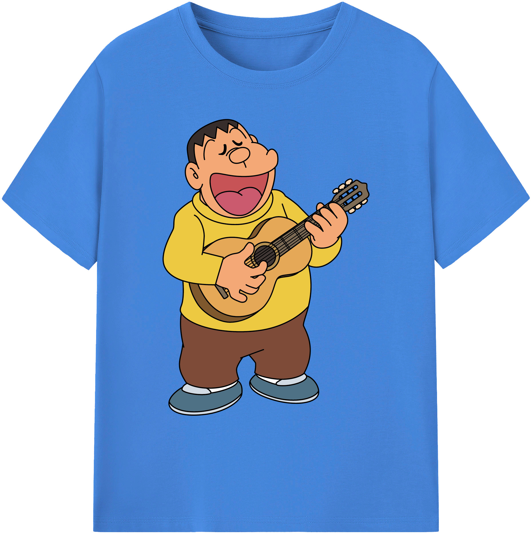 （画像用） ドラえもん 剛田武 Doraemon Gouta Takeshi 綿100％ メンズ半袖Tシャツ｜肌触りやわらか＆通気性