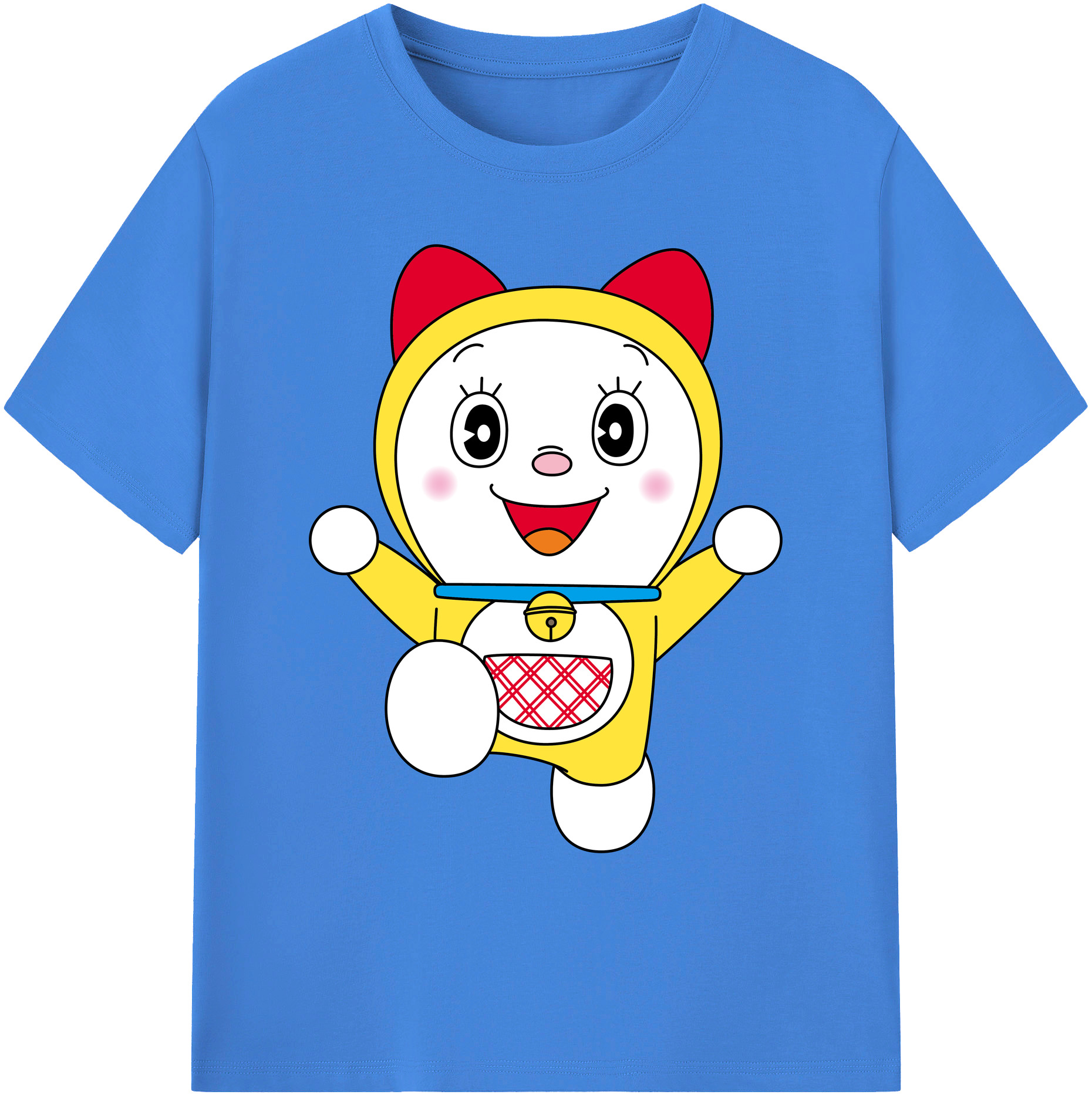 （画像用） ドラえもん ドラミ Doraemon Dorami 綿100％ メンズ半袖Tシャツ｜肌触りやわらか＆通気性