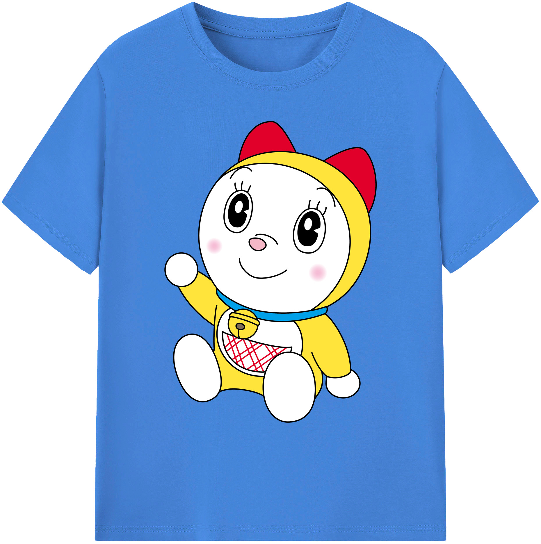 （画像用） ドラえもん ドラミ Doraemon Dorami 綿100％ メンズ半袖Tシャツ｜肌触りやわらか＆通気性