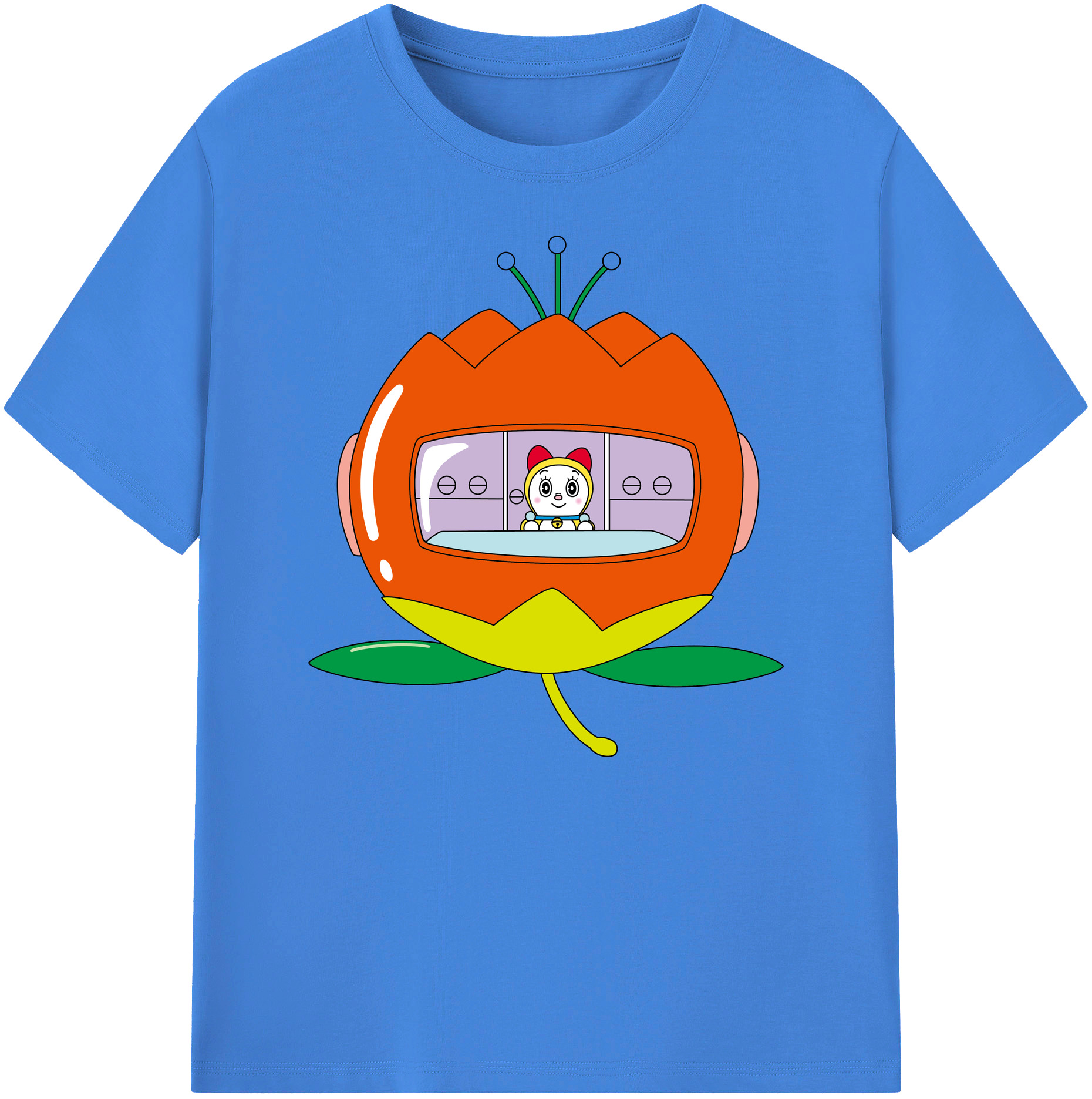 （画像用） ドラえもん ドラミ Doraemon Dorami 綿100％ メンズ半袖Tシャツ｜肌触りやわらか＆通気性