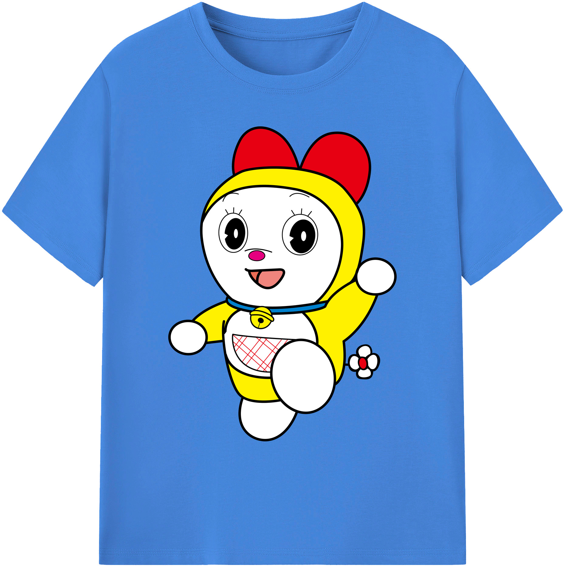 （画像用） ドラえもん ドラミ Doraemon Dorami 綿100％ メンズ半袖Tシャツ｜肌触りやわらか＆通気性