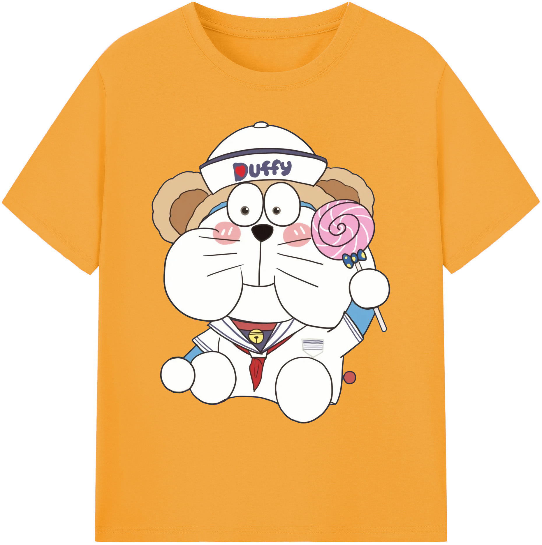 （画像用） ドラえもん Doraemon 綿100％ メンズ半袖Tシャツ｜肌触りやわらか＆通気性