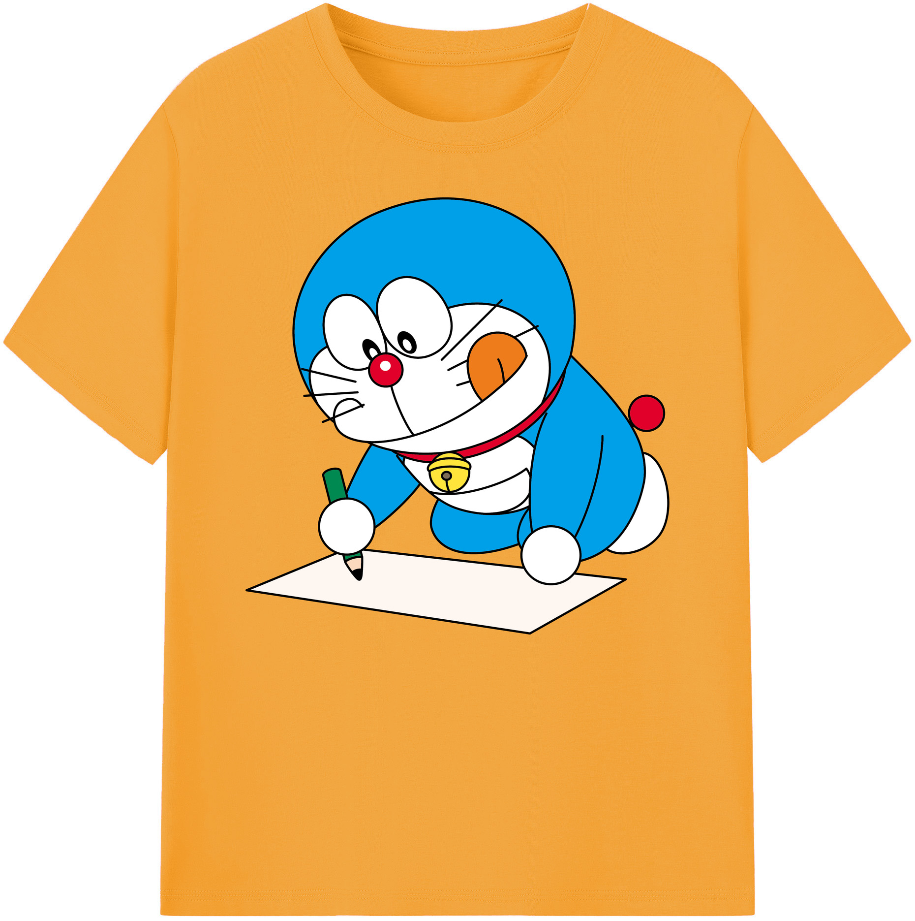 （画像用） ドラえもん Doraemon 綿100％ メンズ半袖Tシャツ｜肌触りやわらか＆通気性