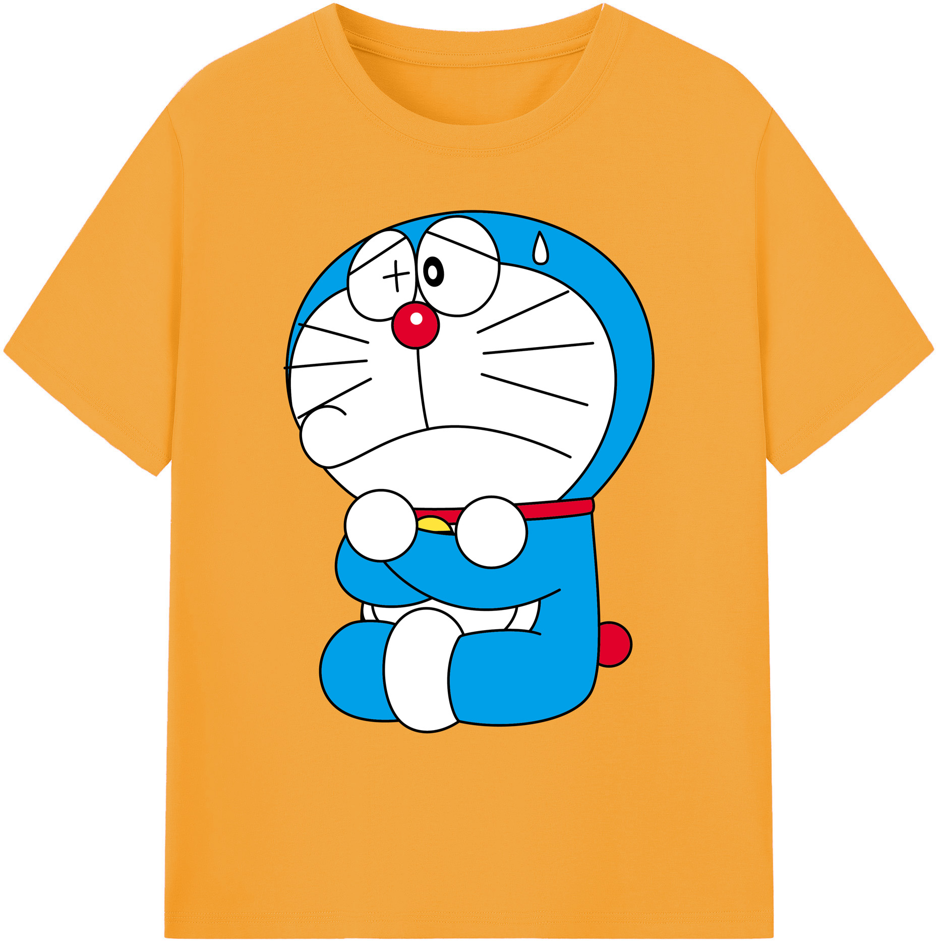 （画像用） ドラえもん Doraemon 綿100％ メンズ半袖Tシャツ｜肌触りやわらか＆通気性