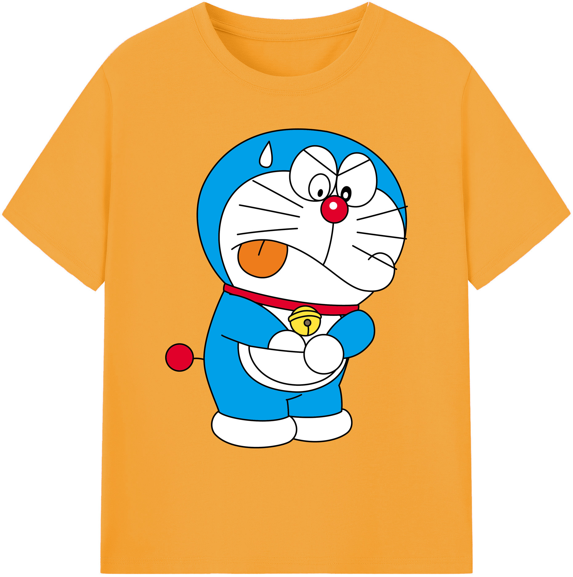 （画像用） ドラえもん Doraemon 綿100％ メンズ半袖Tシャツ｜肌触りやわらか＆通気性