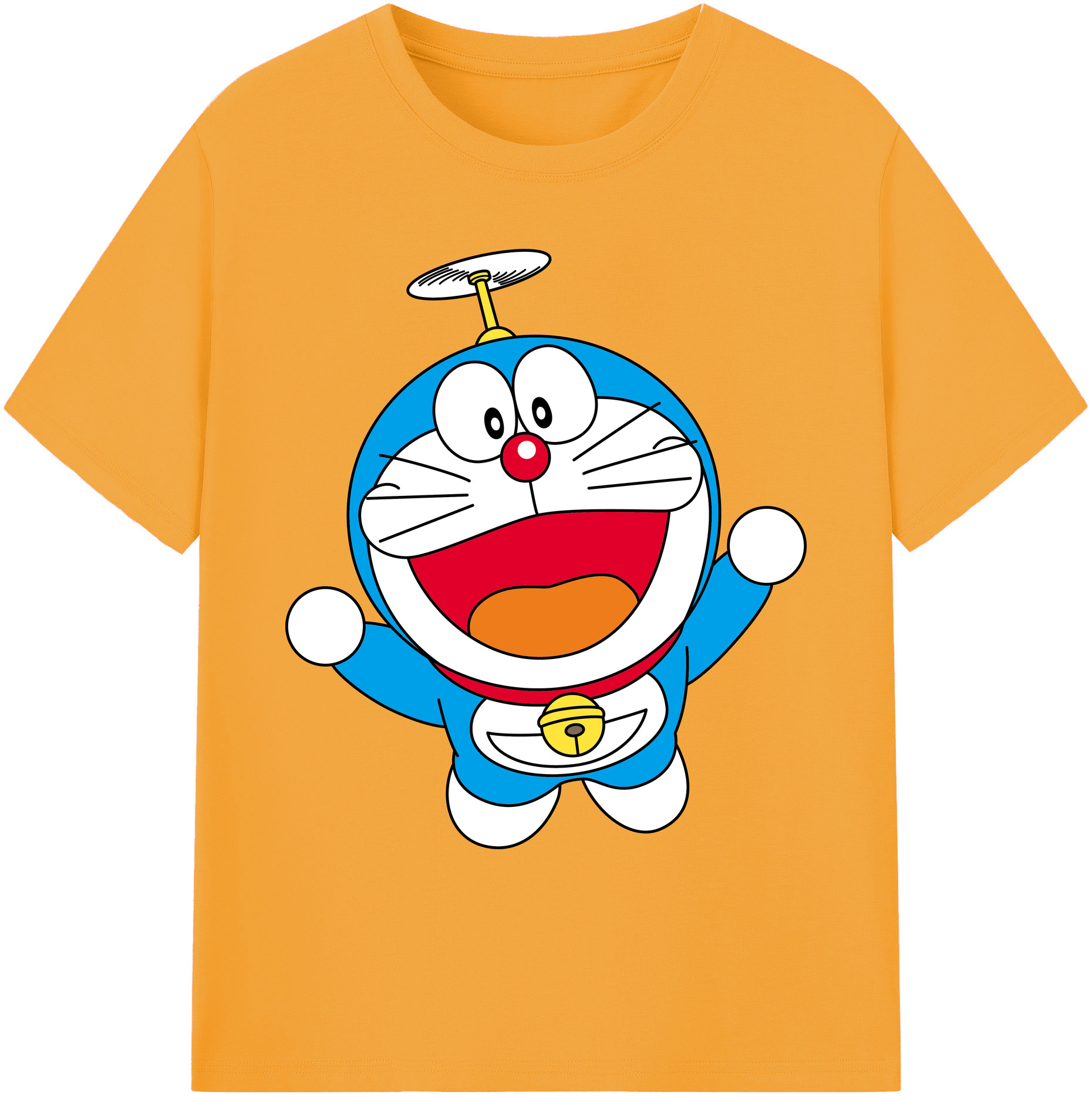 （画像用） ドラえもん Doraemon 綿100％ メンズ半袖Tシャツ｜肌触りやわらか＆通気性