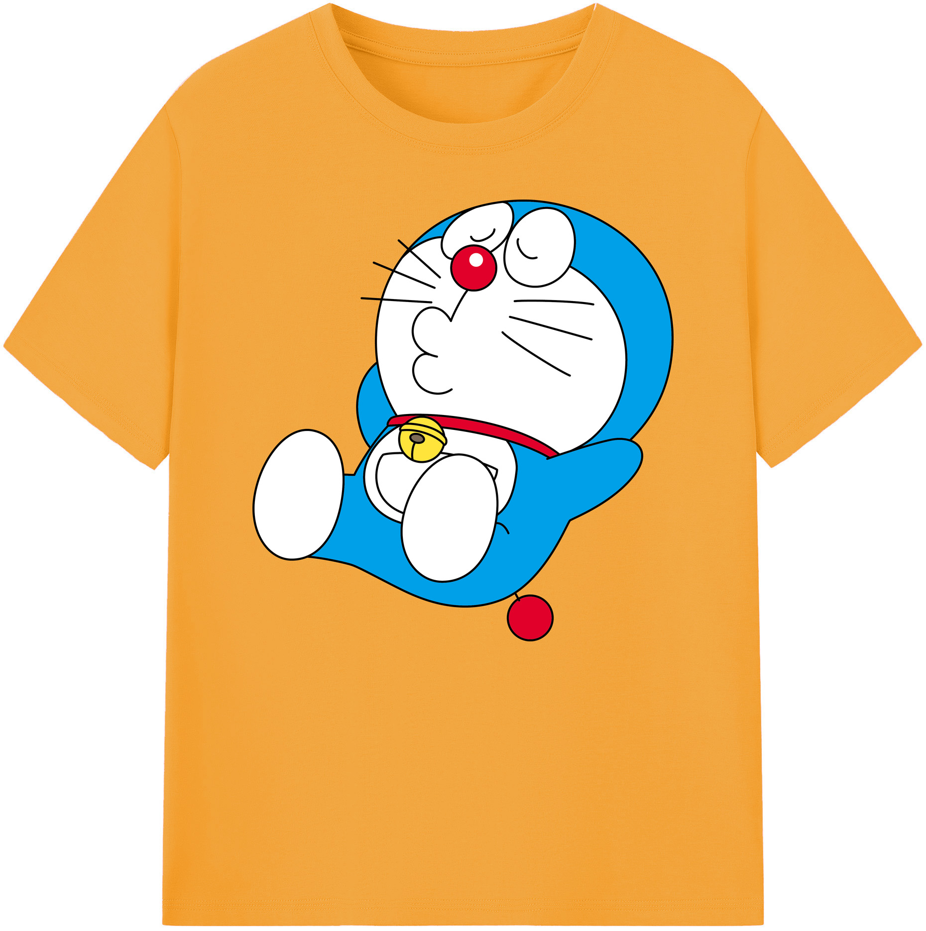 （画像用） ドラえもん Doraemon 綿100％ メンズ半袖Tシャツ｜肌触りやわらか＆通気性