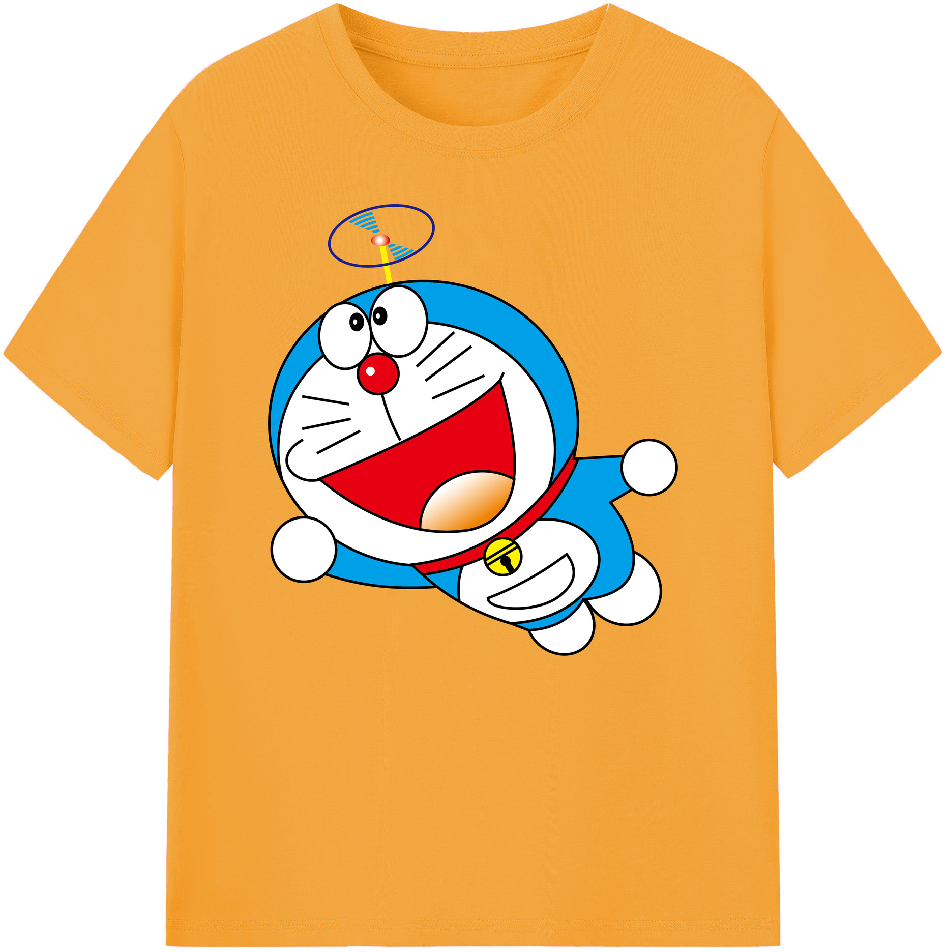 （画像用） ドラえもん Doraemon 綿100％ メンズ半袖Tシャツ｜肌触りやわらか＆通気性
