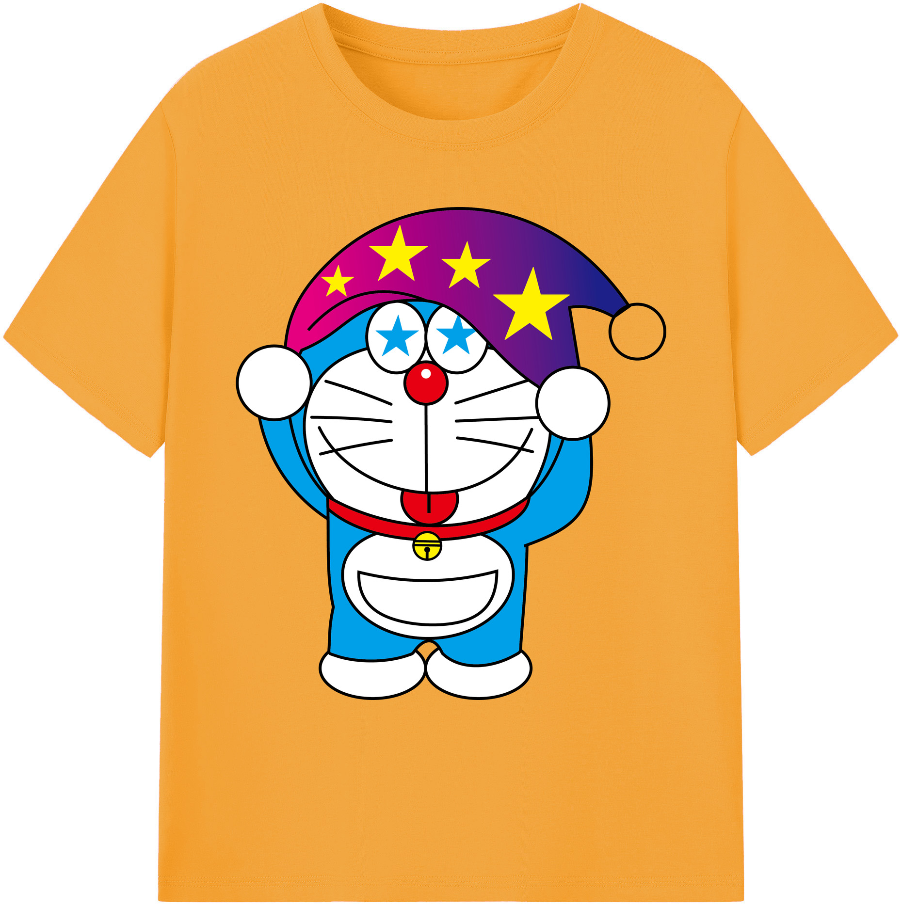 （画像用） ドラえもん Doraemon 綿100％ メンズ半袖Tシャツ｜肌触りやわらか＆通気性