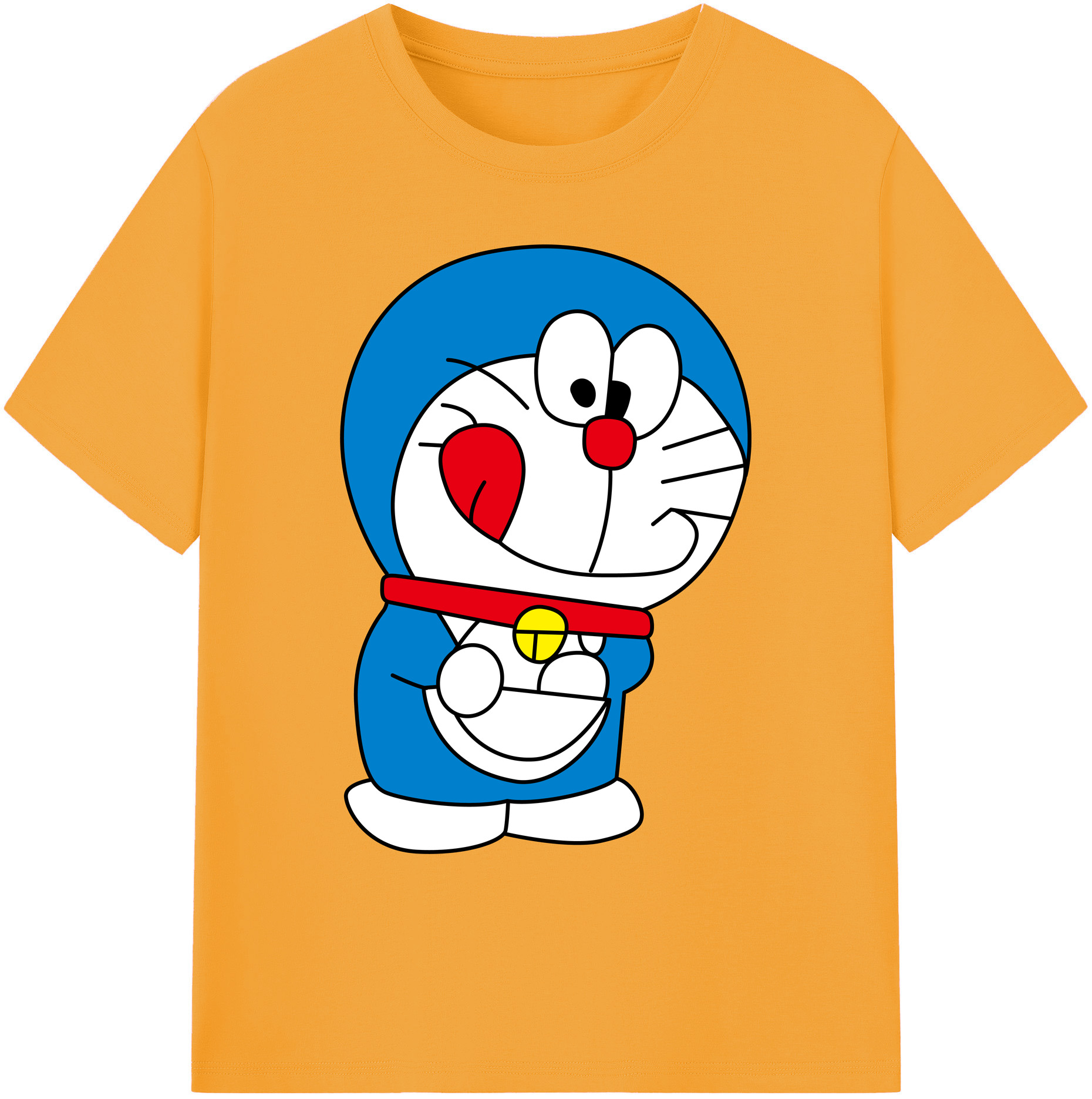 （画像用） ドラえもん Doraemon 綿100％ メンズ半袖Tシャツ｜肌触りやわらか＆通気性