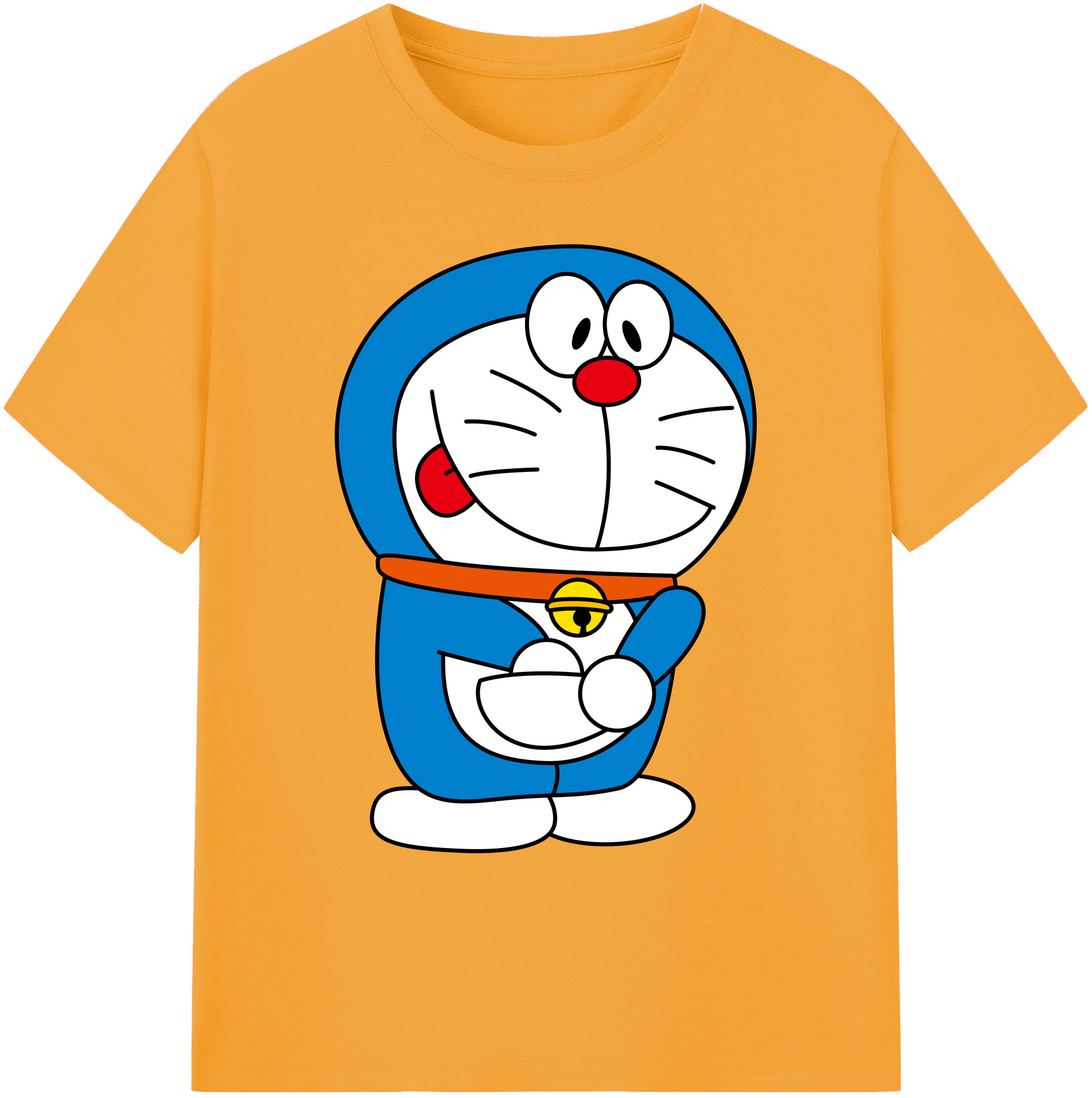 （画像用） ドラえもん Doraemon 綿100％ メンズ半袖Tシャツ｜肌触りやわらか＆通気性